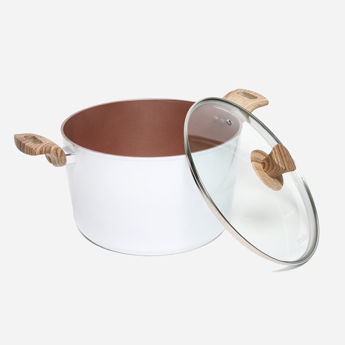 Masflex Pearl Forged Stock Pot With Glass Lid - 26cm