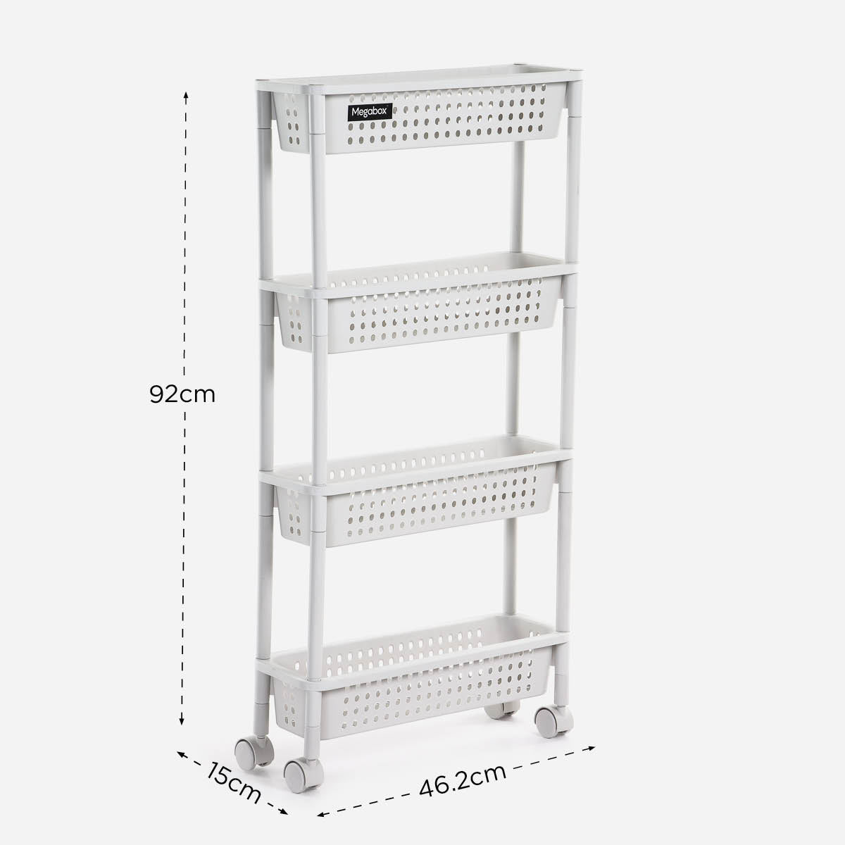 Megabox 4-Layer Slim Tray Cart MG133  - Beige