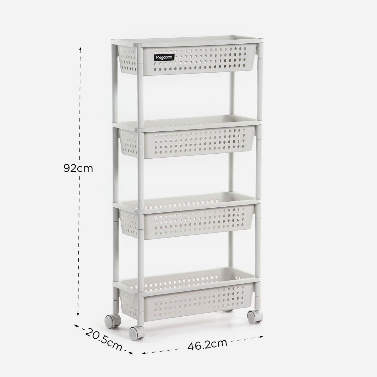 Megabox 4-Layer Wide Tray Cart MG134  - Beige