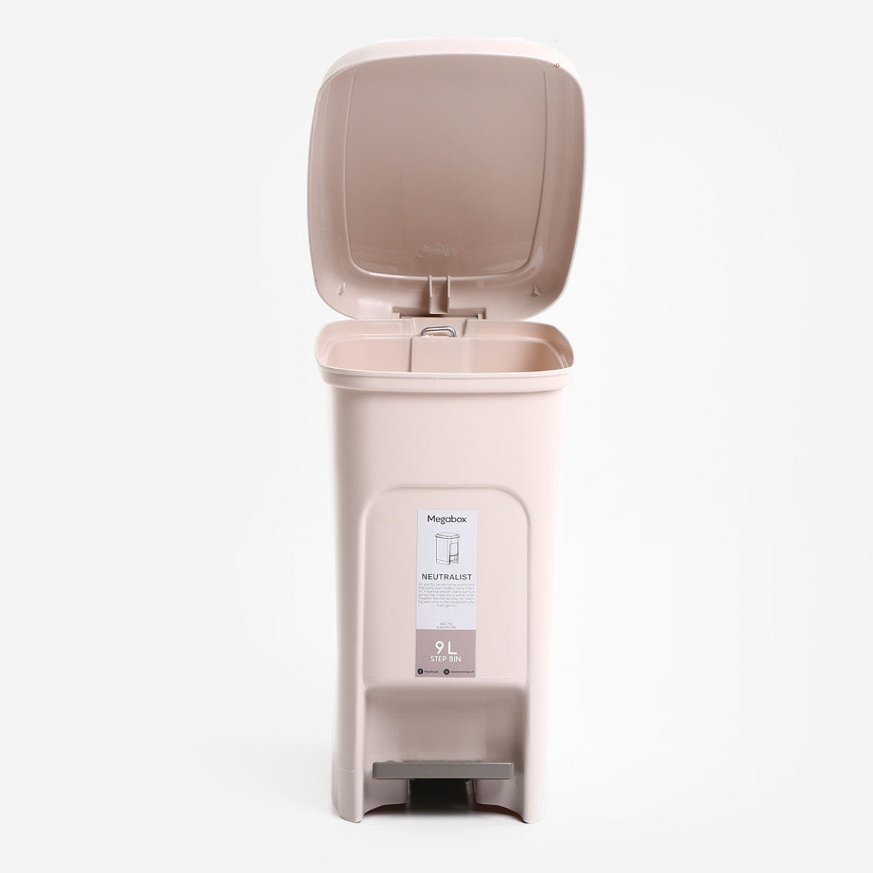 Megabox Neutralist Slim Step Bin MG-710 (Beige) - 9L