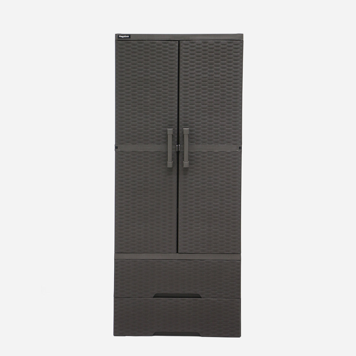 Megabox Boho Wardrobe Cabinet With 2 Drawers MG186RT- Dark brown