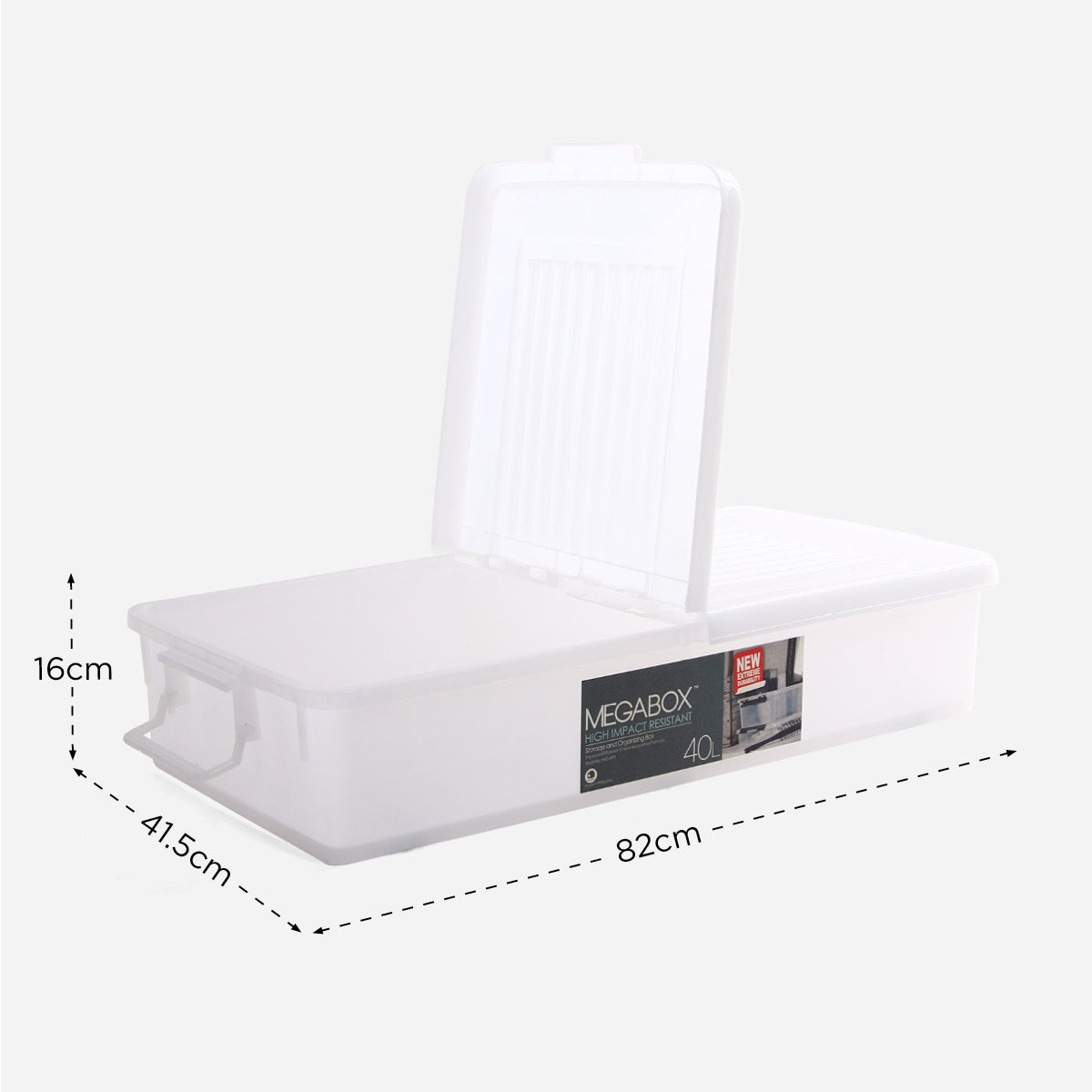 Megabox Underbed Box Clear MG693 - 40L