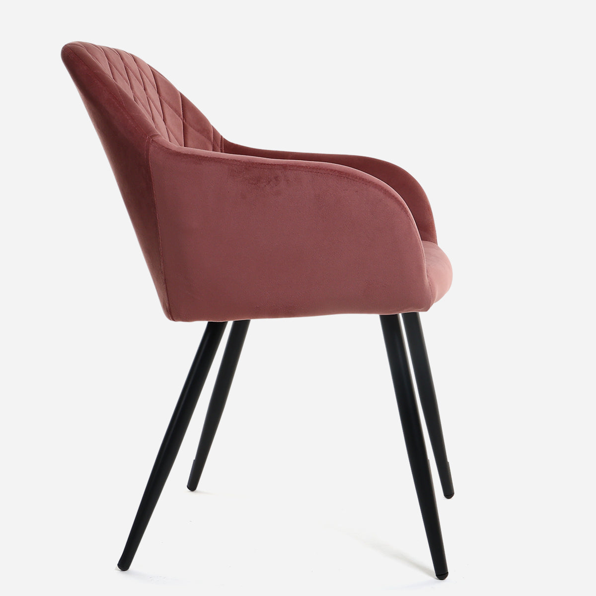 SM Home Monaco Dining Velvet Chair - Smoky Rose