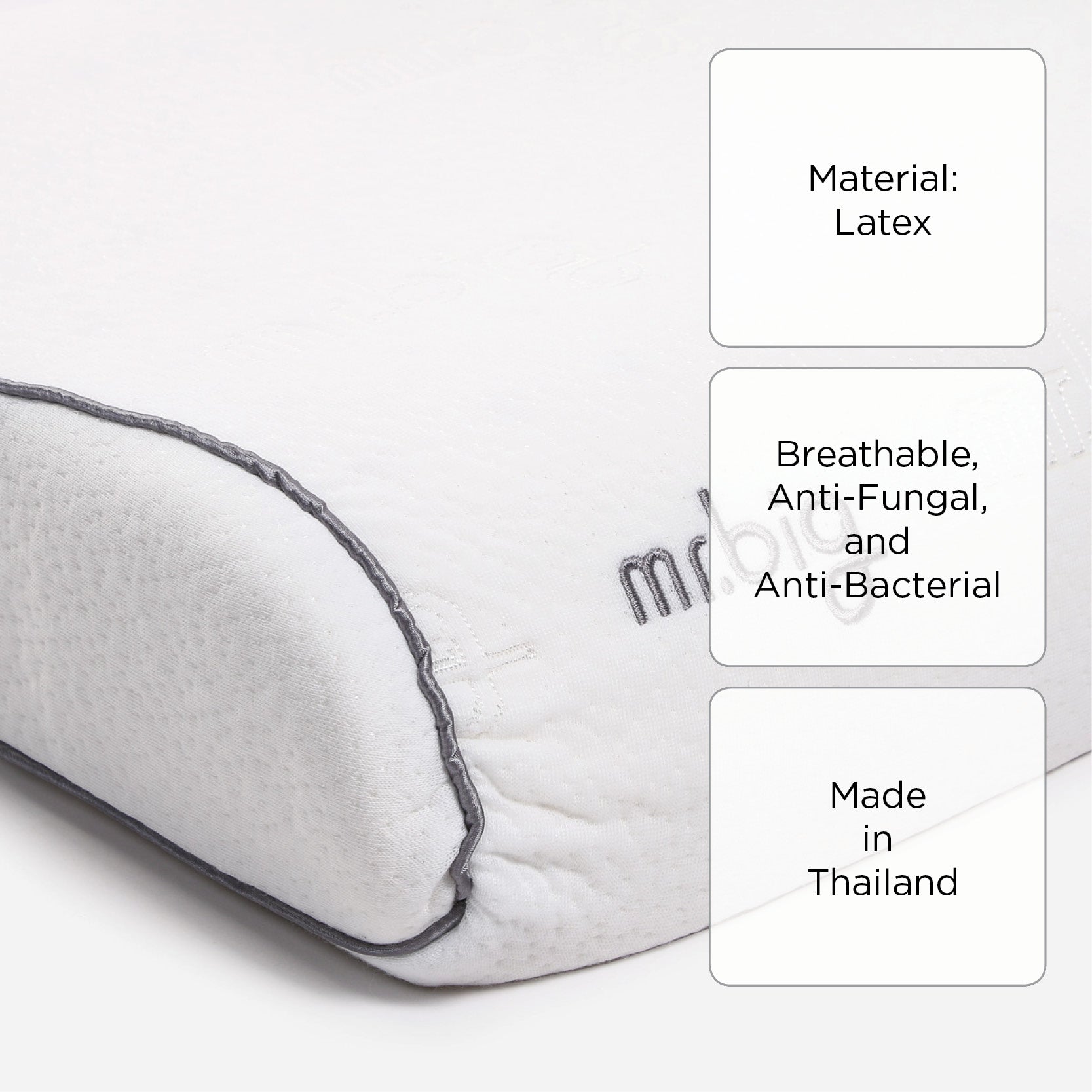 Mr. Big Latex Memory Pillow - White
