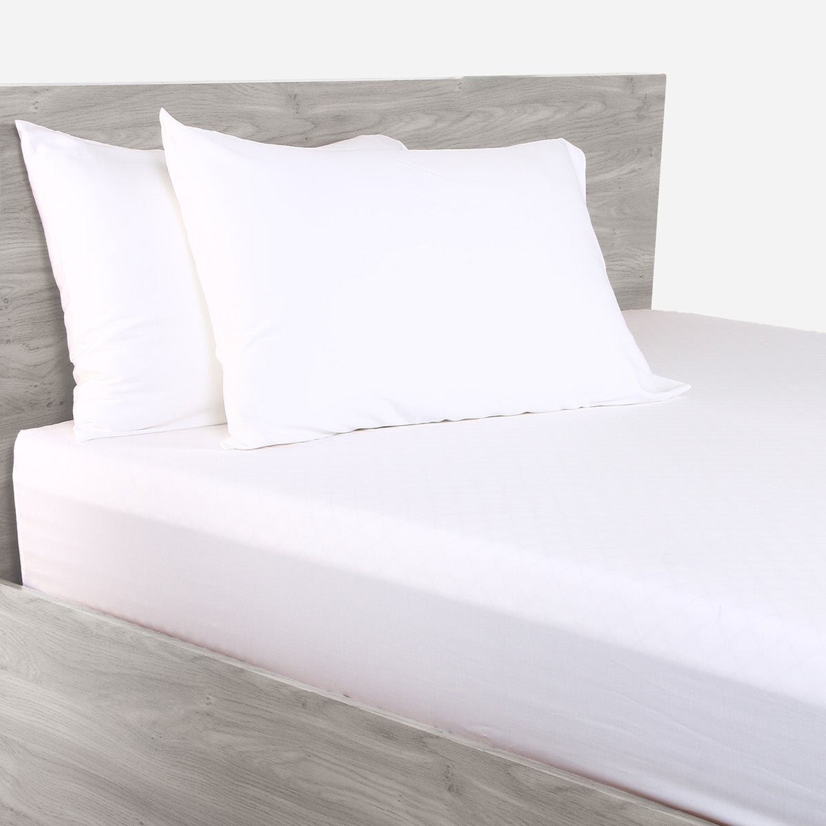 Family Home 3-Piece Naturel Pure White Bedsheet Set - Queen