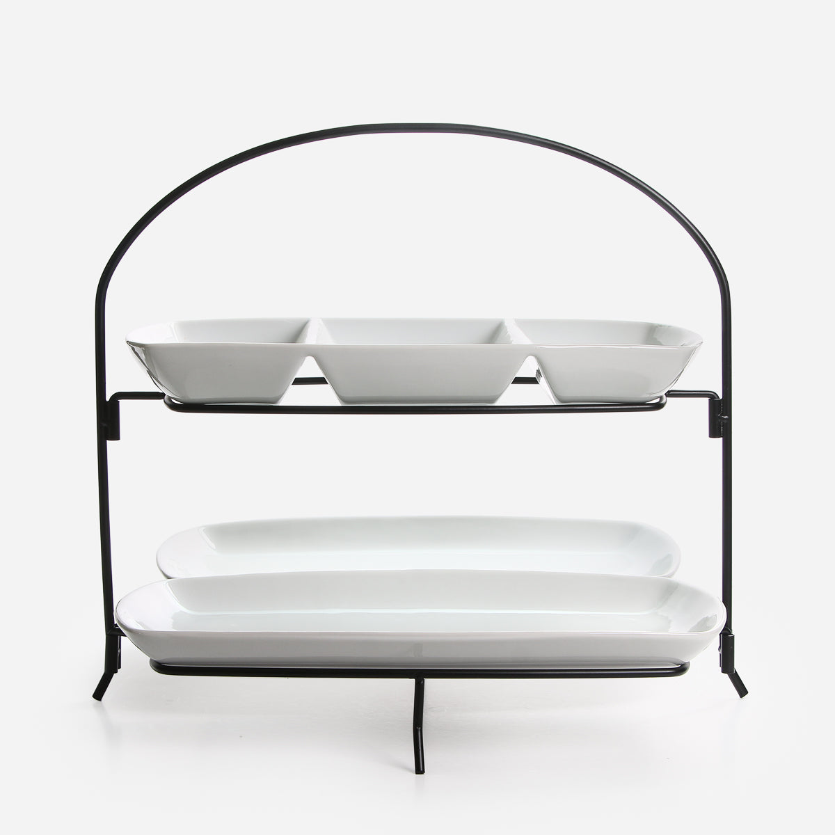 Omega Anselm 3-Tier Rectangular Plate with Collapsible Rack