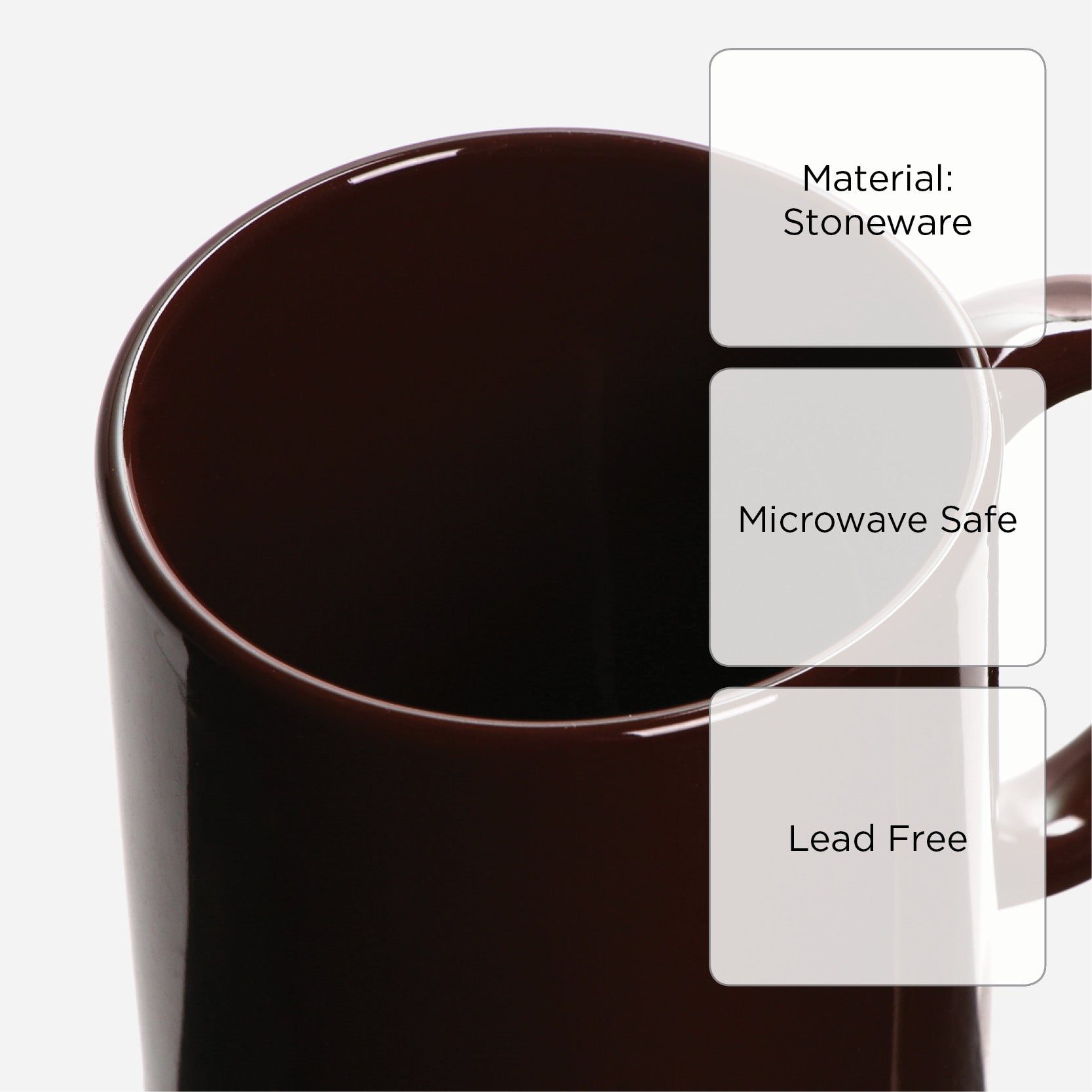 Omega Ceramic Mug (Brown) - 12oz