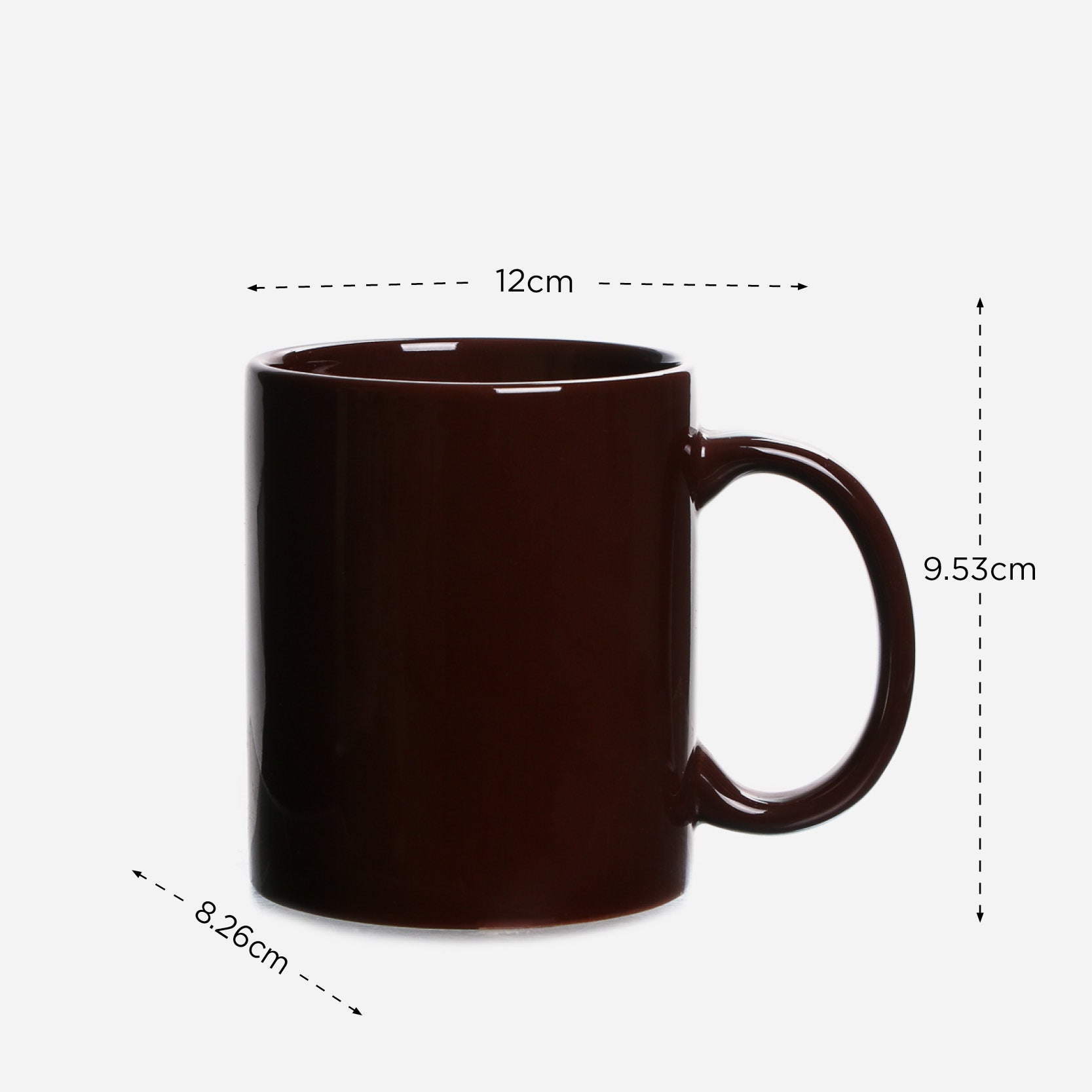 Omega Ceramic Mug (Brown) - 12oz