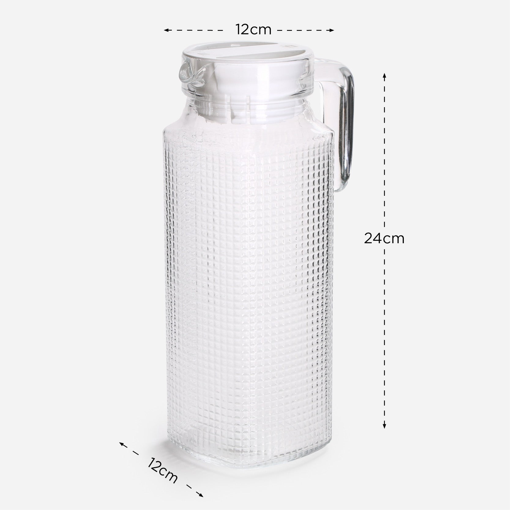 Omega Callan Clear Glass Pitcher - 1L