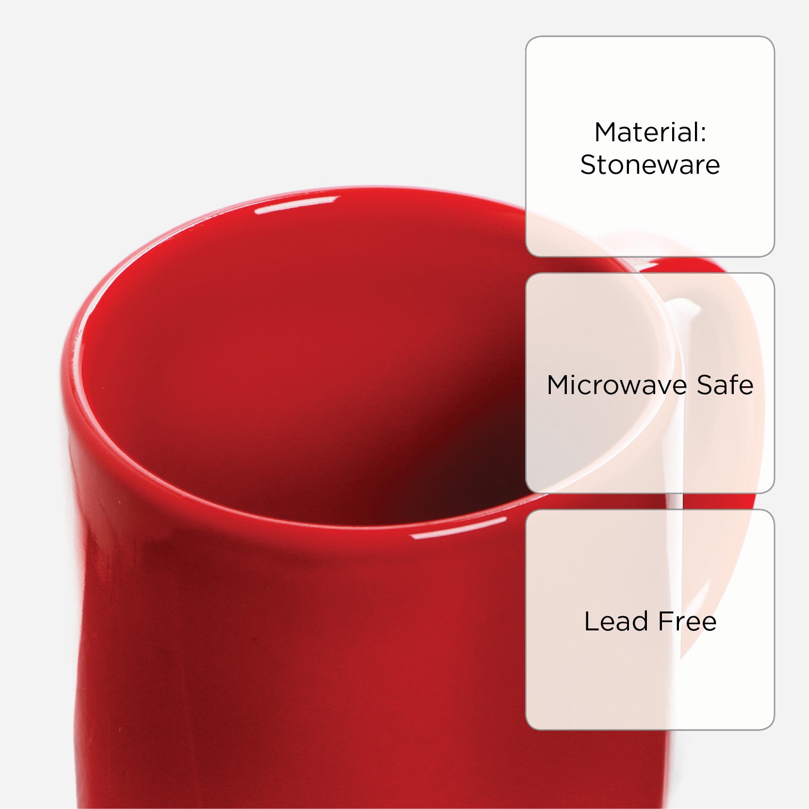 Omega Ceramic Mug (Red) - 12oz