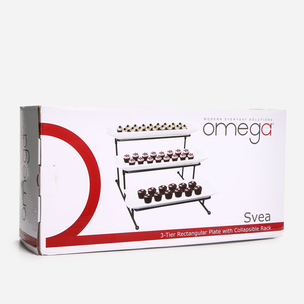 Omega Svea 3-Tier Rectangular Plate with Collapsible Rack