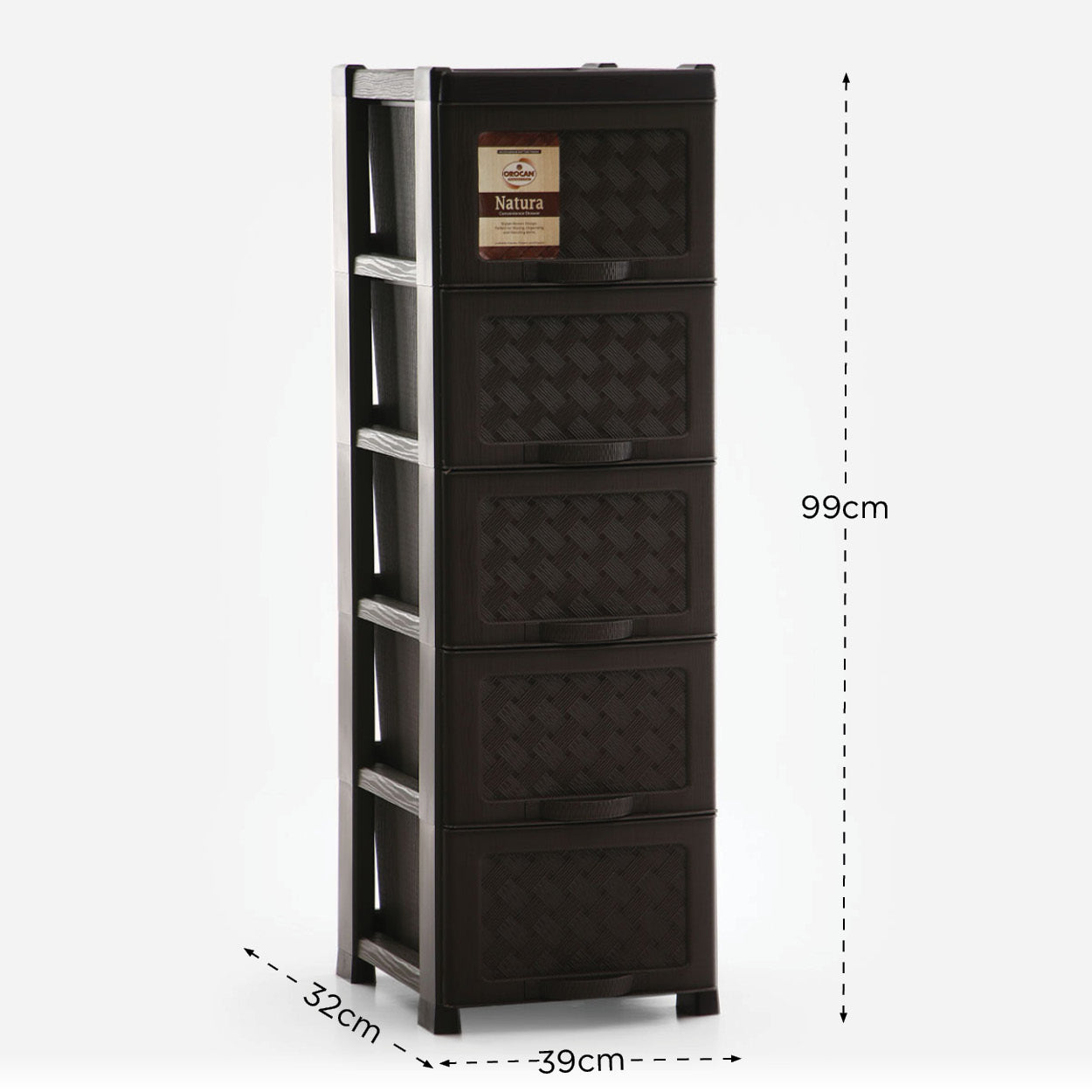 Orocan 6821 Natura Drawer (Brown) - 5 Layer