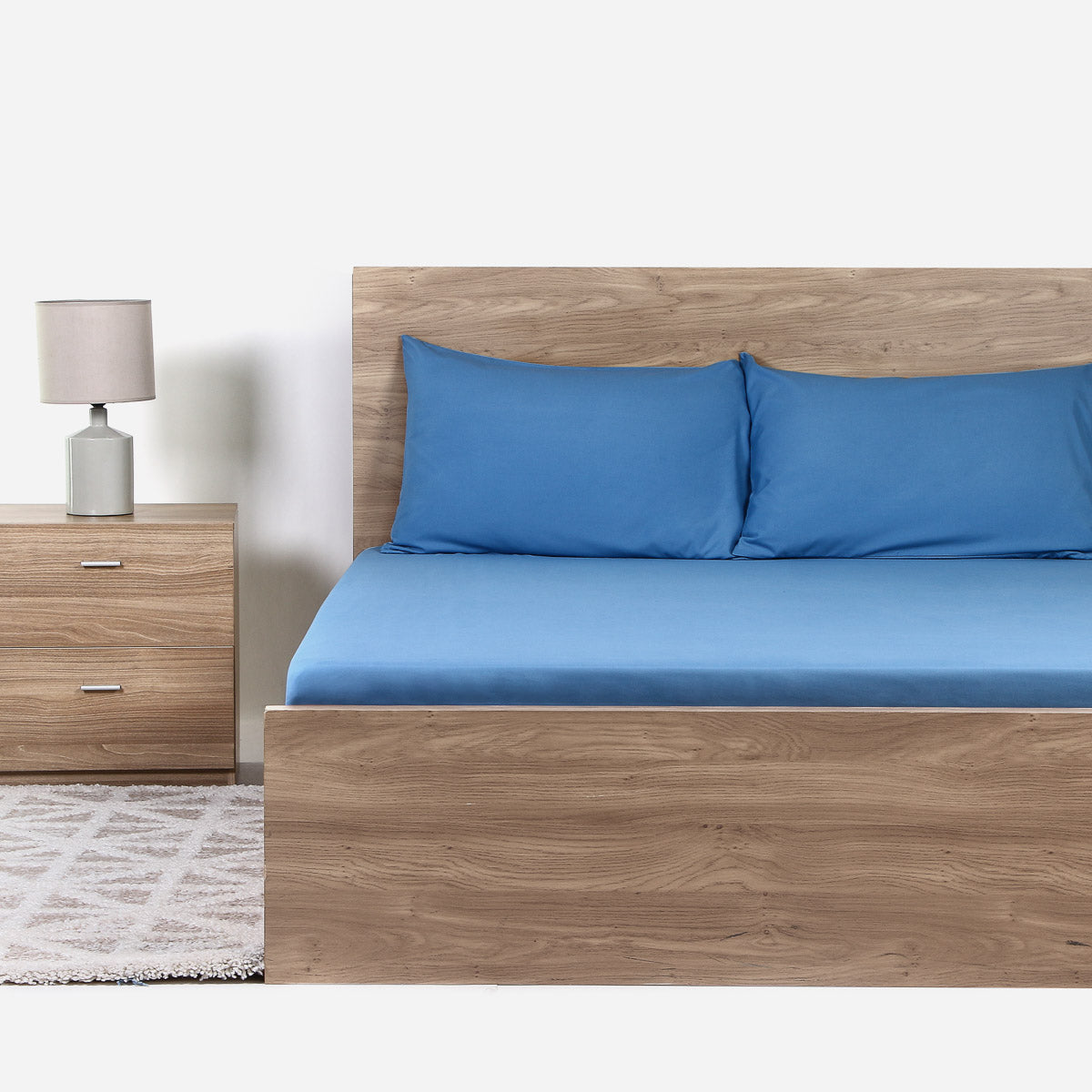 Hosh 3-Piece Queen Size Bedsheet Set - Blue