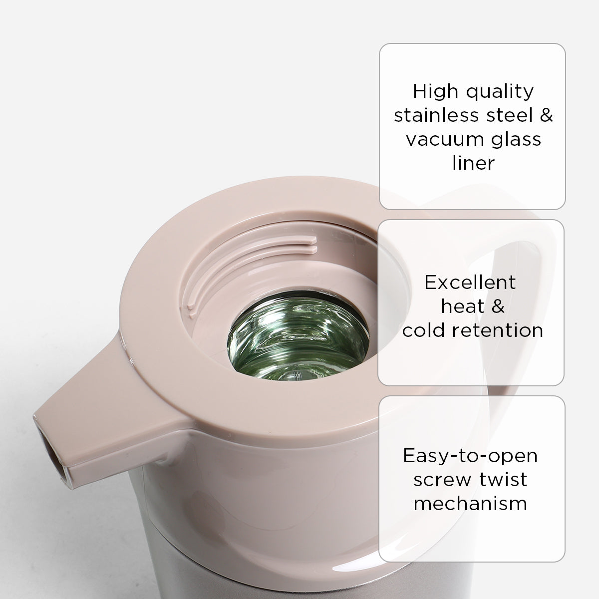 Masflex Vacuum Flask Coated FH-B8 (Beige) - 1L