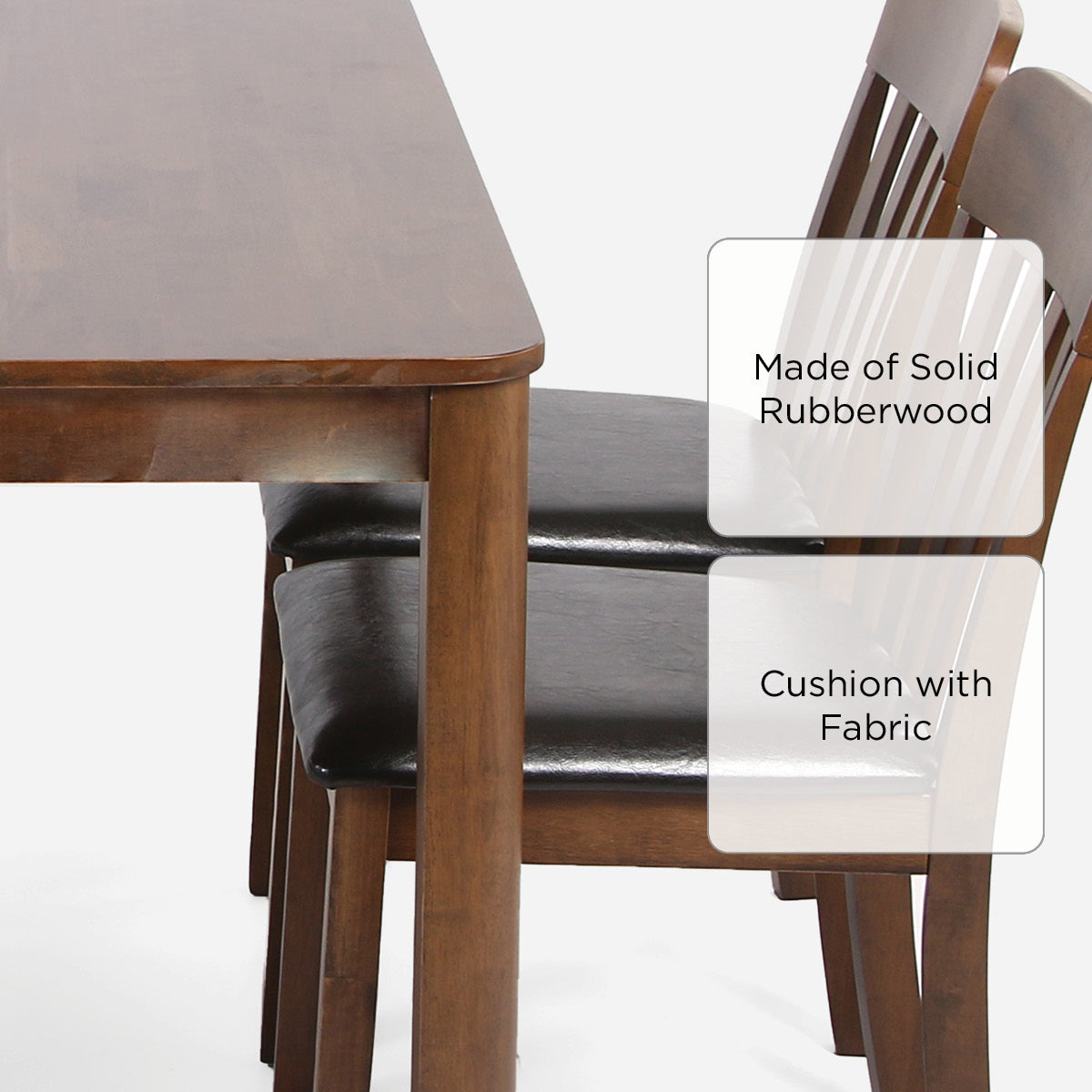 SM Home 4-Seater Pearl Dining Set - Wood