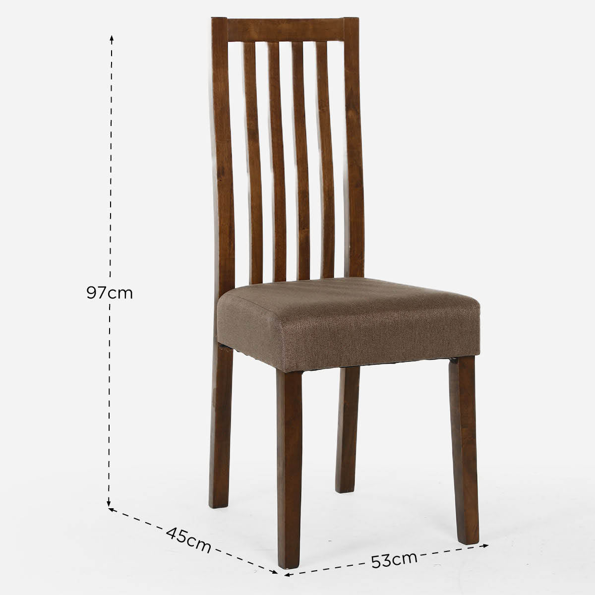 SM Home Ponny 4-Seater Dining Set - Walnut