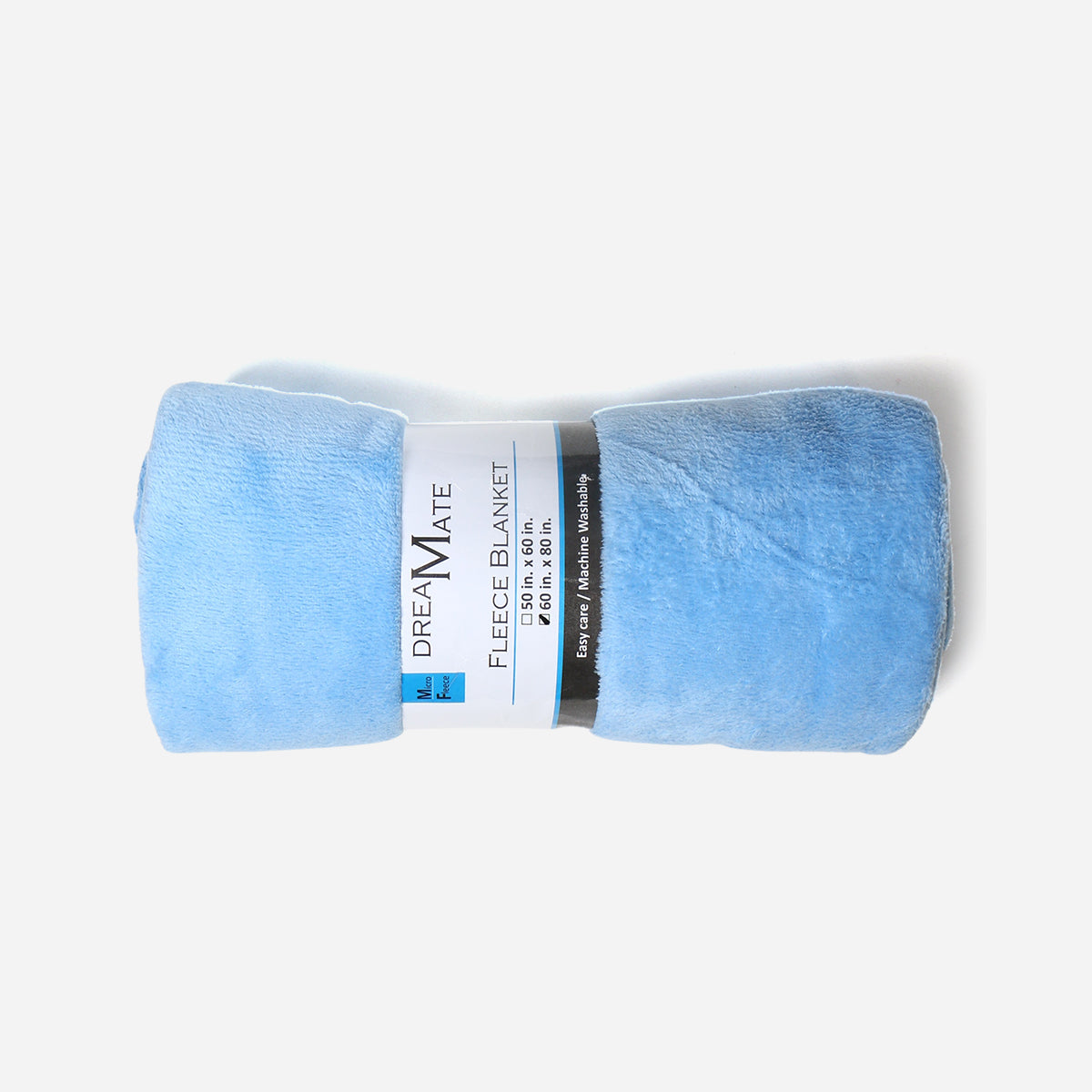 Dream Mate Micro Coral Fleece Blanket (Blue) - 60x80in
