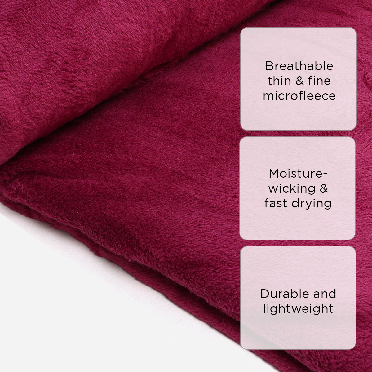 Dream Mate Micro Coral Fleece Blanket (Plum) - 60x80in