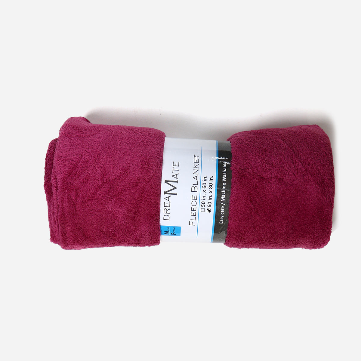 Dream Mate Micro Coral Fleece Blanket (Plum) - 60x80in