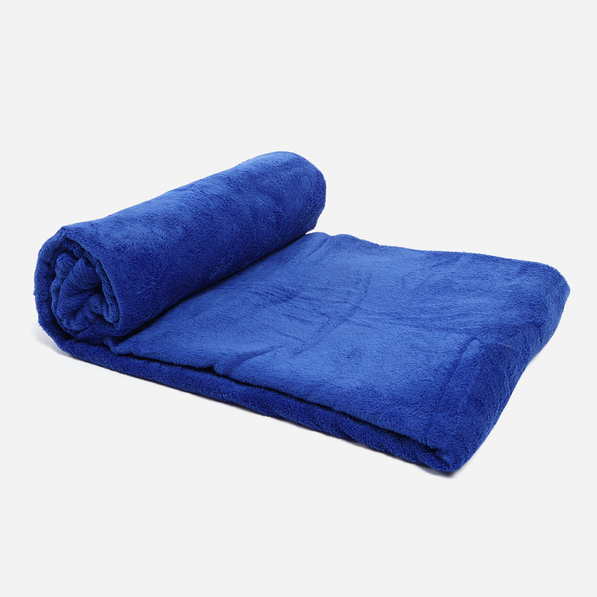 Dream Mate Micro Coral Fleece Blanket (Royal Blue) - 60x80in