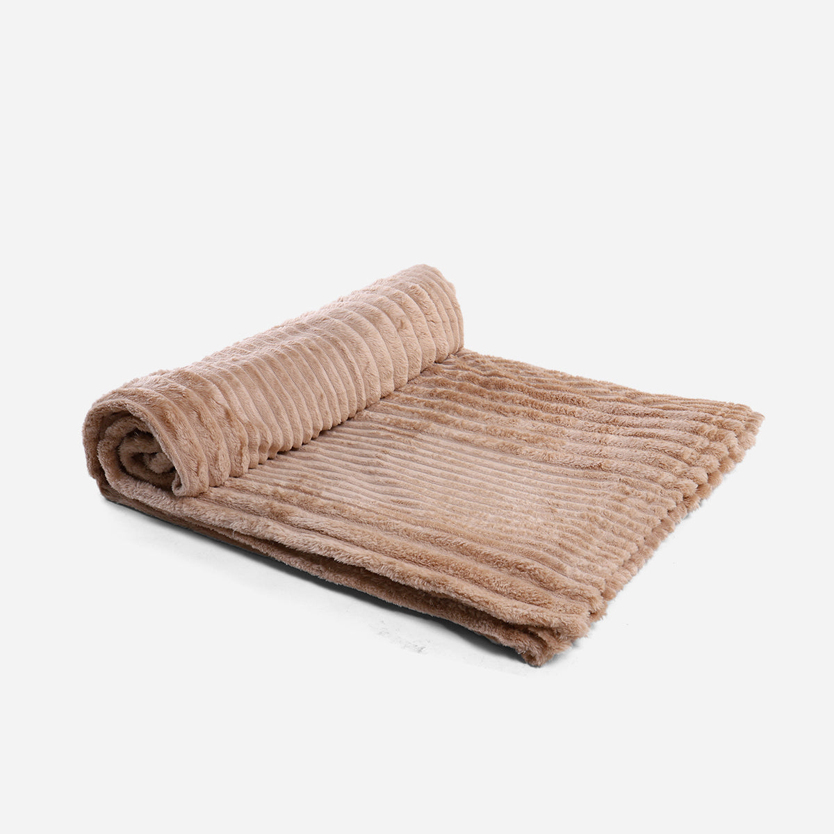 V&E Corduroy Throw Blanket (Khaki) - 60x80in