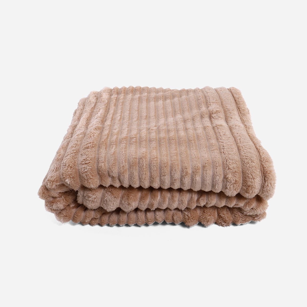 V&E Corduroy Throw Blanket (Khaki) - 60x80in