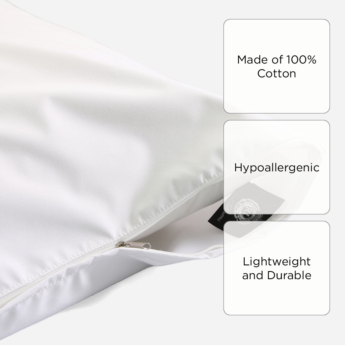 Royal Linens Waterproof Pillow Protector (White) - Queen