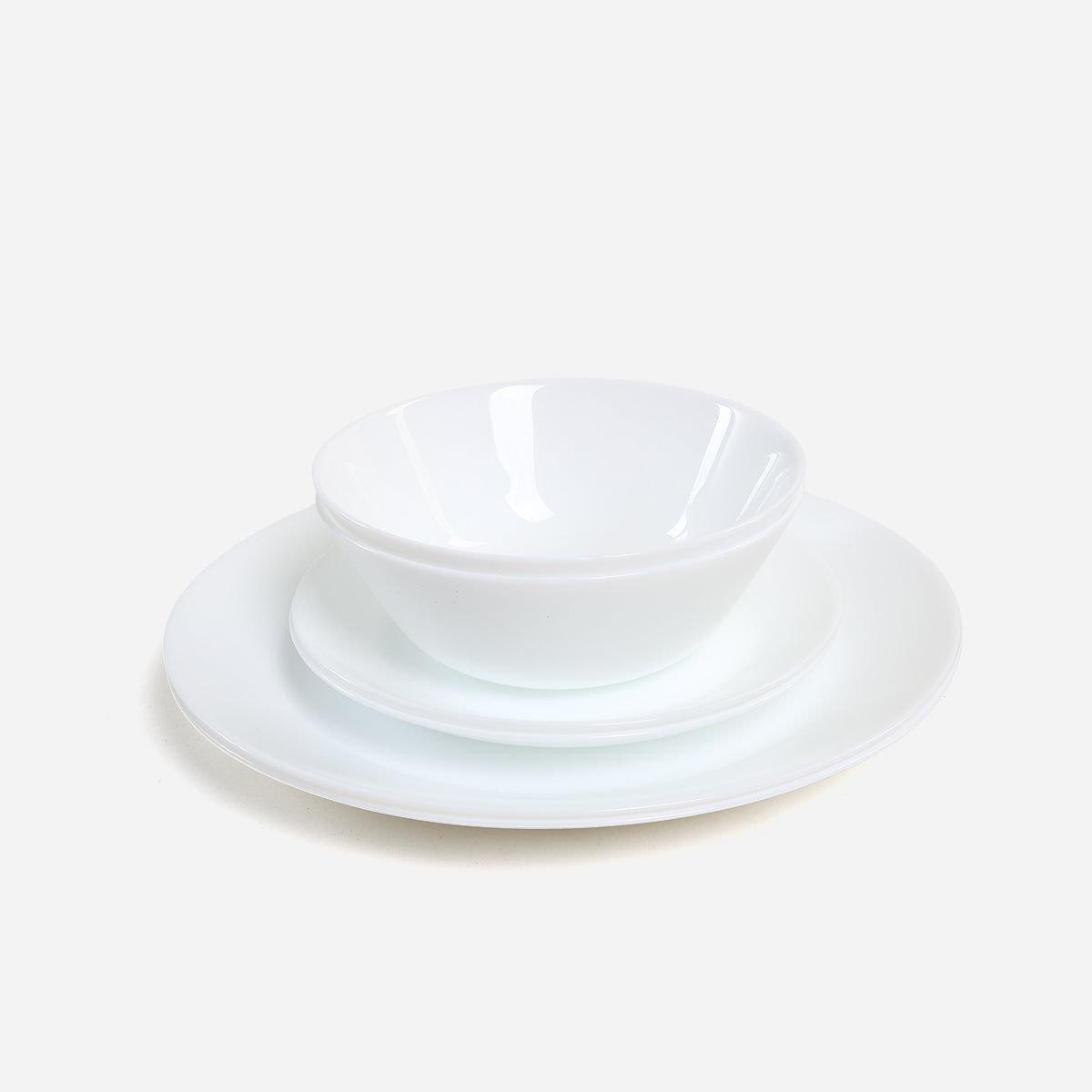 Royal Dine Set of 6 Ivory Opal Dinner Set - White