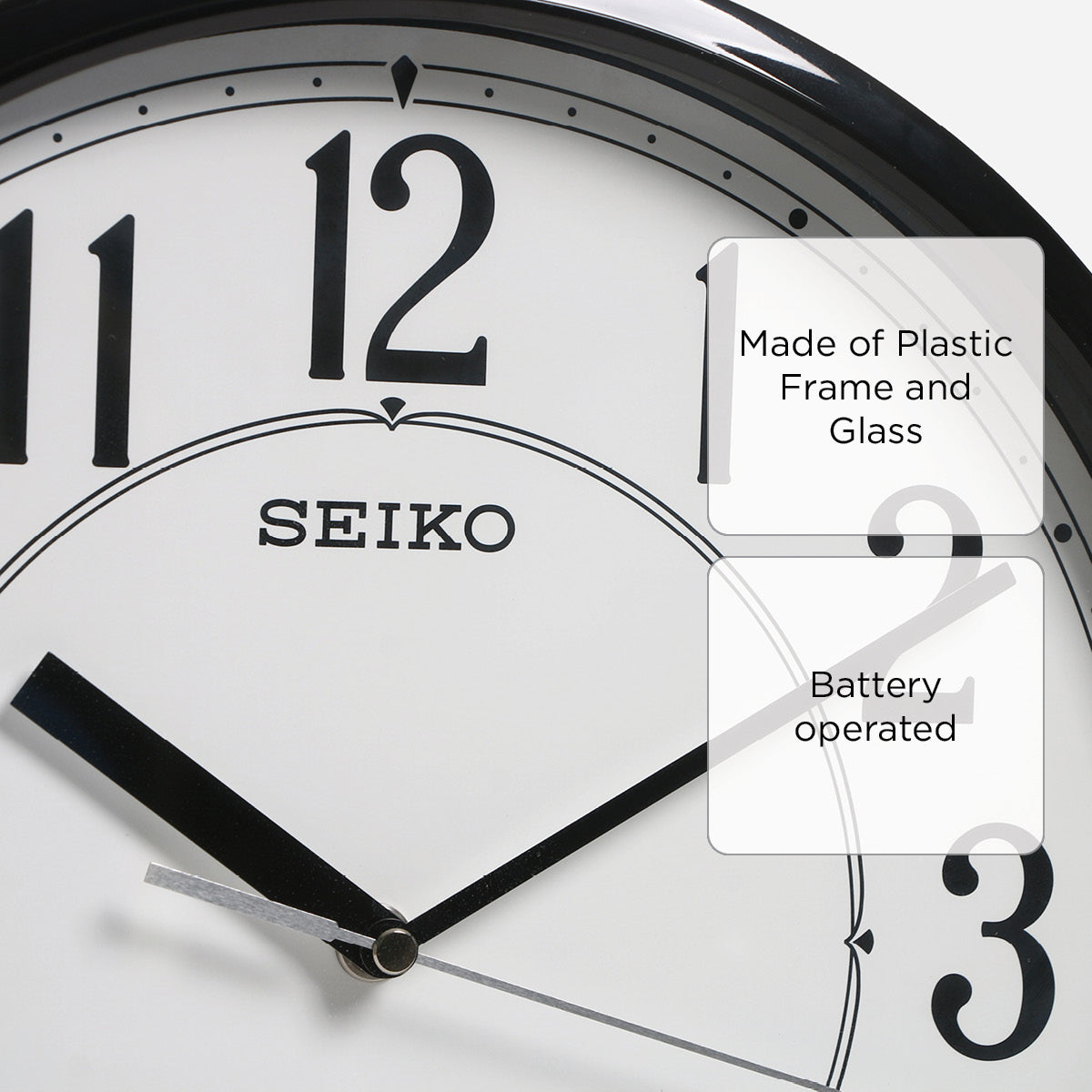 Seiko Wall Clock QXA786J-121- Black