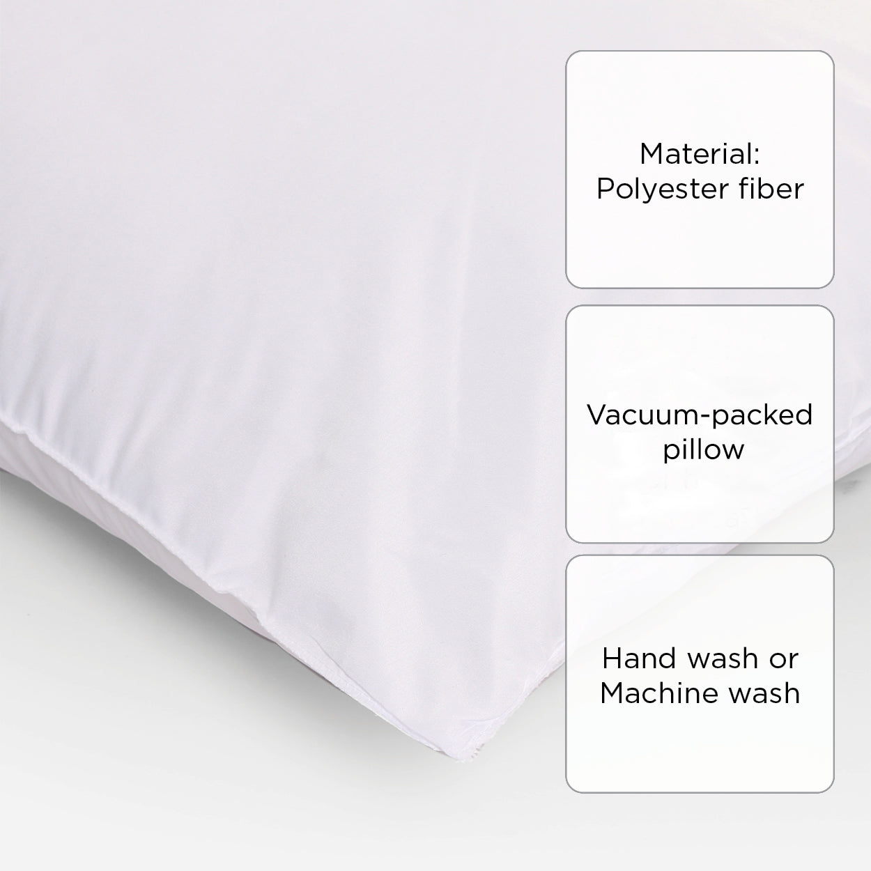 Goodnight Pillow Vacuum Pillow King (White) - 20x35