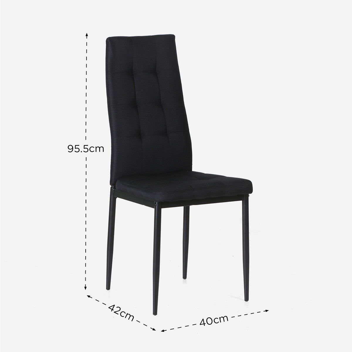 SM Home 4-Seater Tint Dining Set - Black