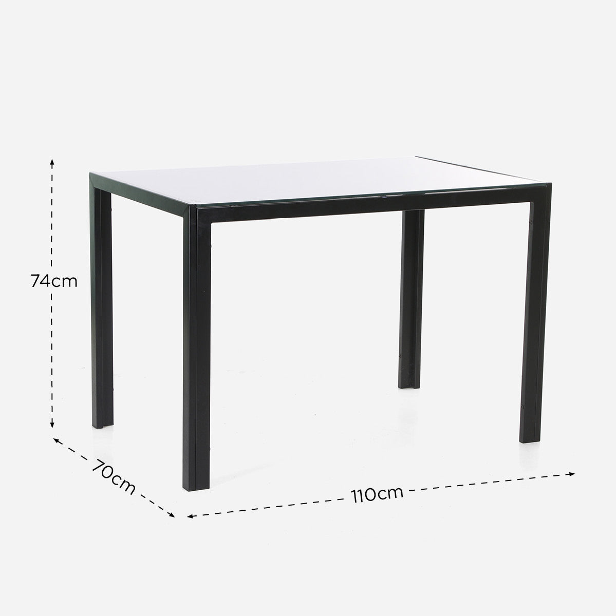 SM Home 4-Seater Tint Dining Set - Black