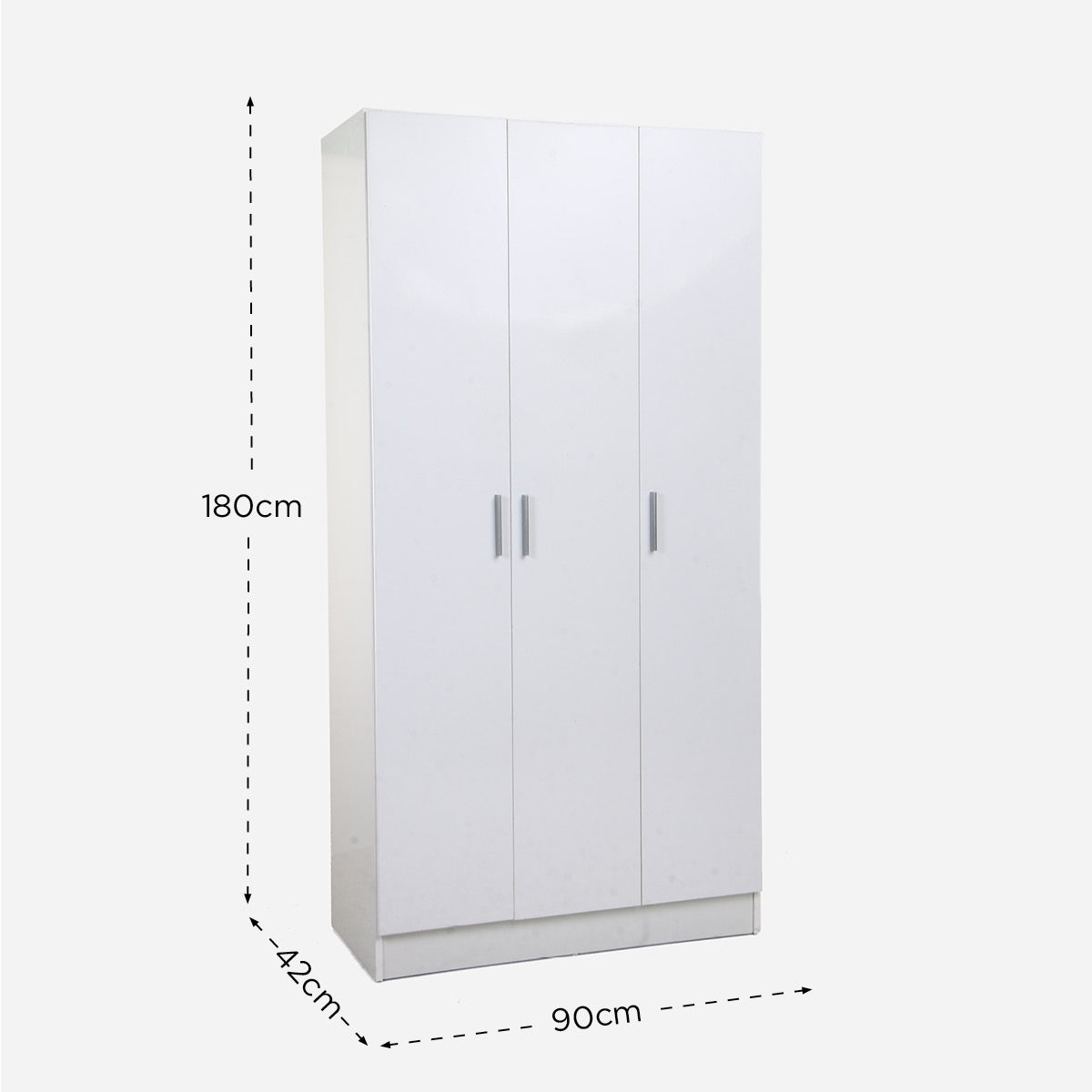 SM Home Trend Duco 3 Door Wardrobe - White