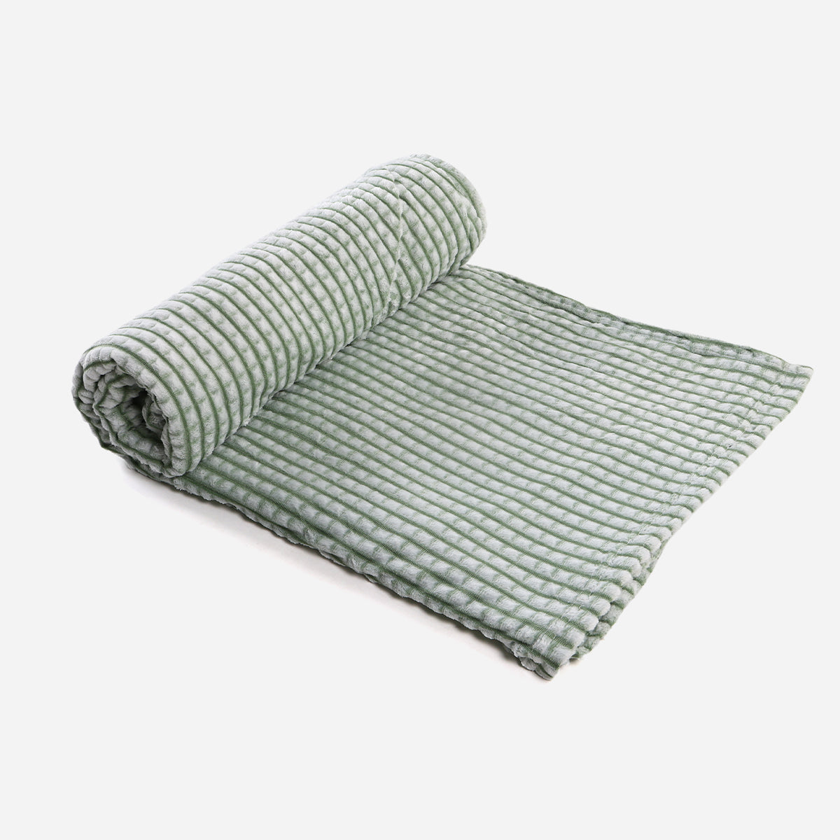 V&E Waffle Fleece Blanket (Green) - 80x90in