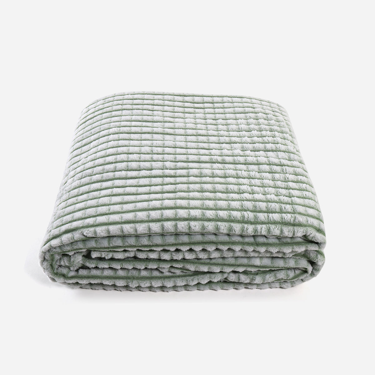 V&E Waffle Fleece Blanket (Green) - 80x90in
