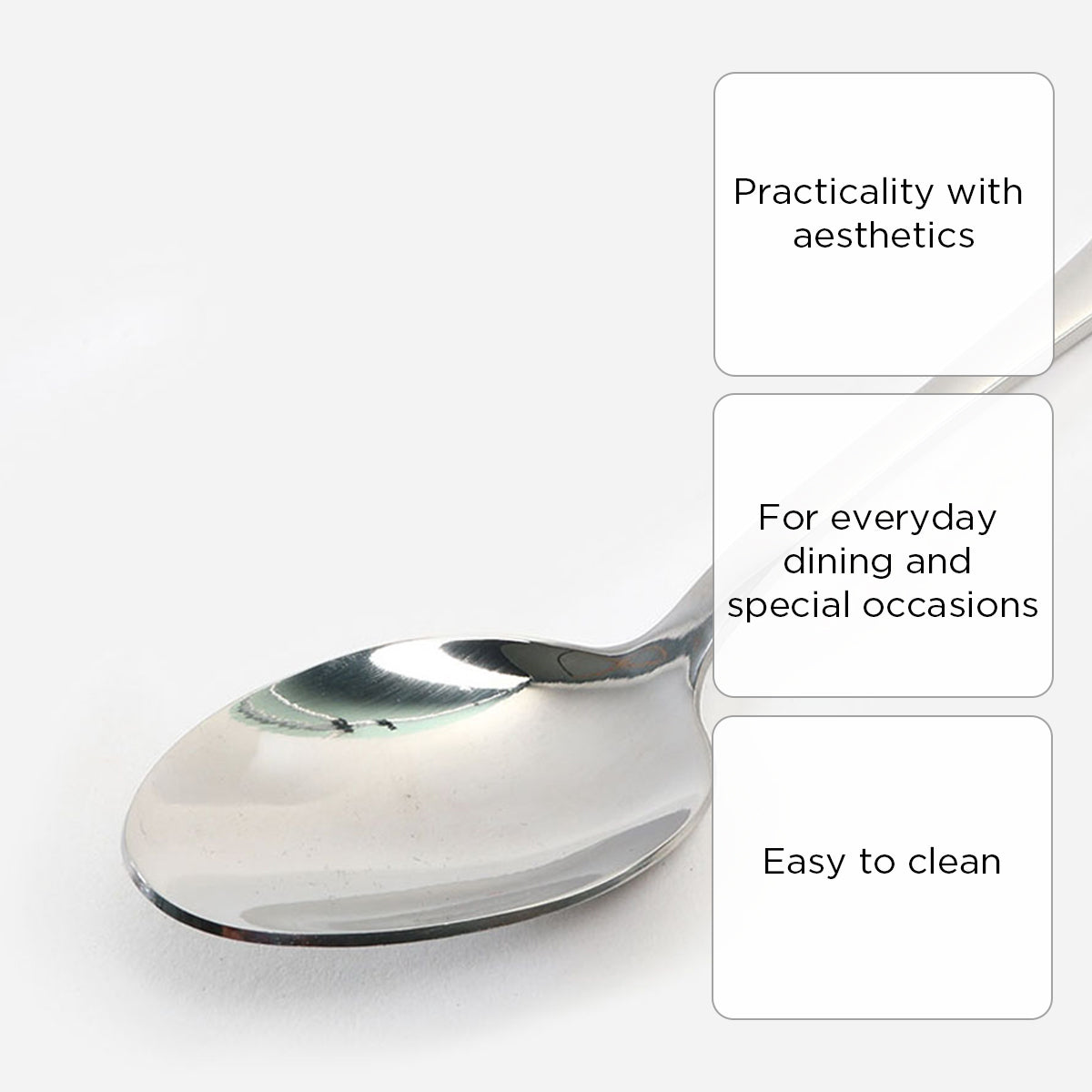 Eurochef Set of 4 Dinner Spoon TB21 - Silver