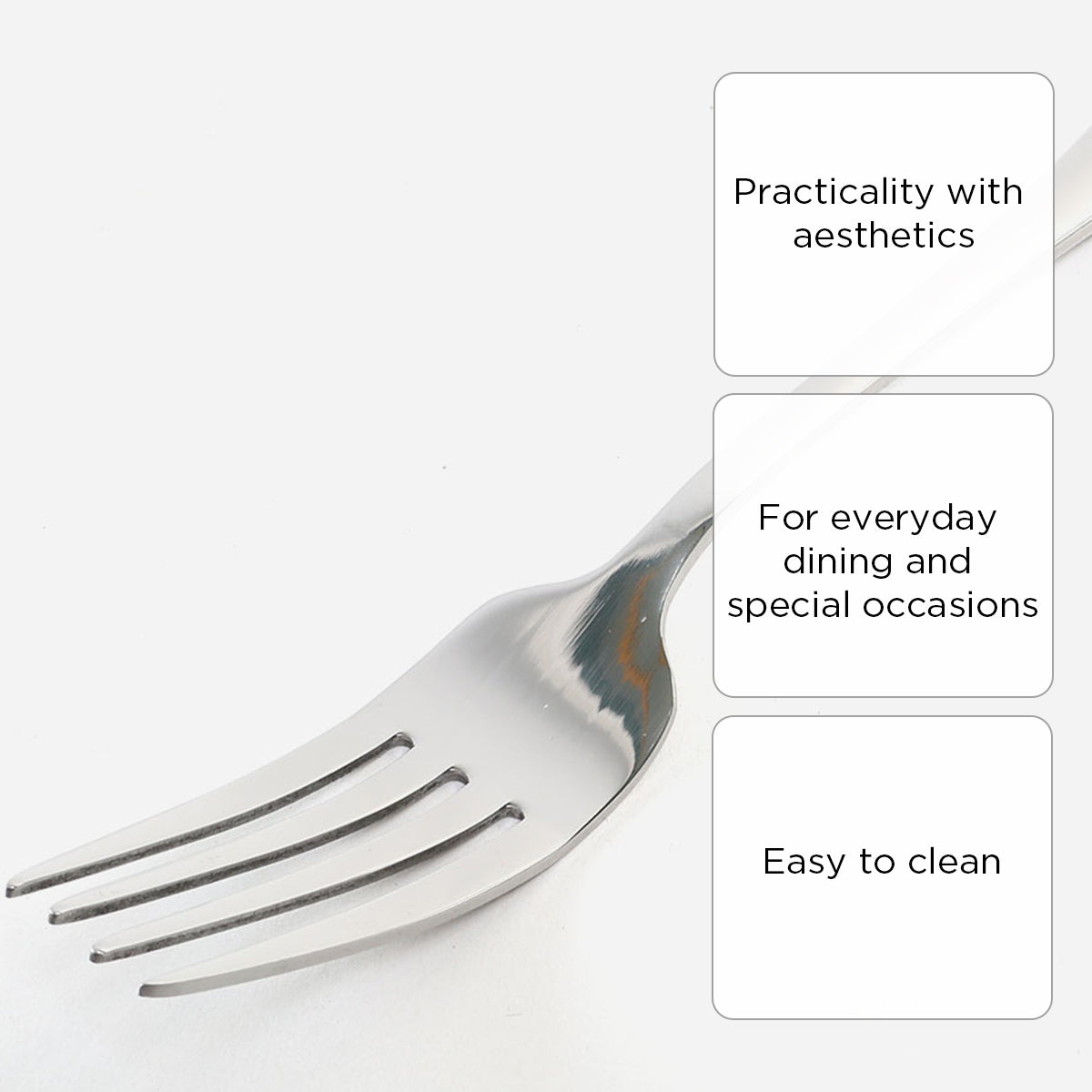 Eurochef Set of 4 Dinner Fork TB22 - Silver