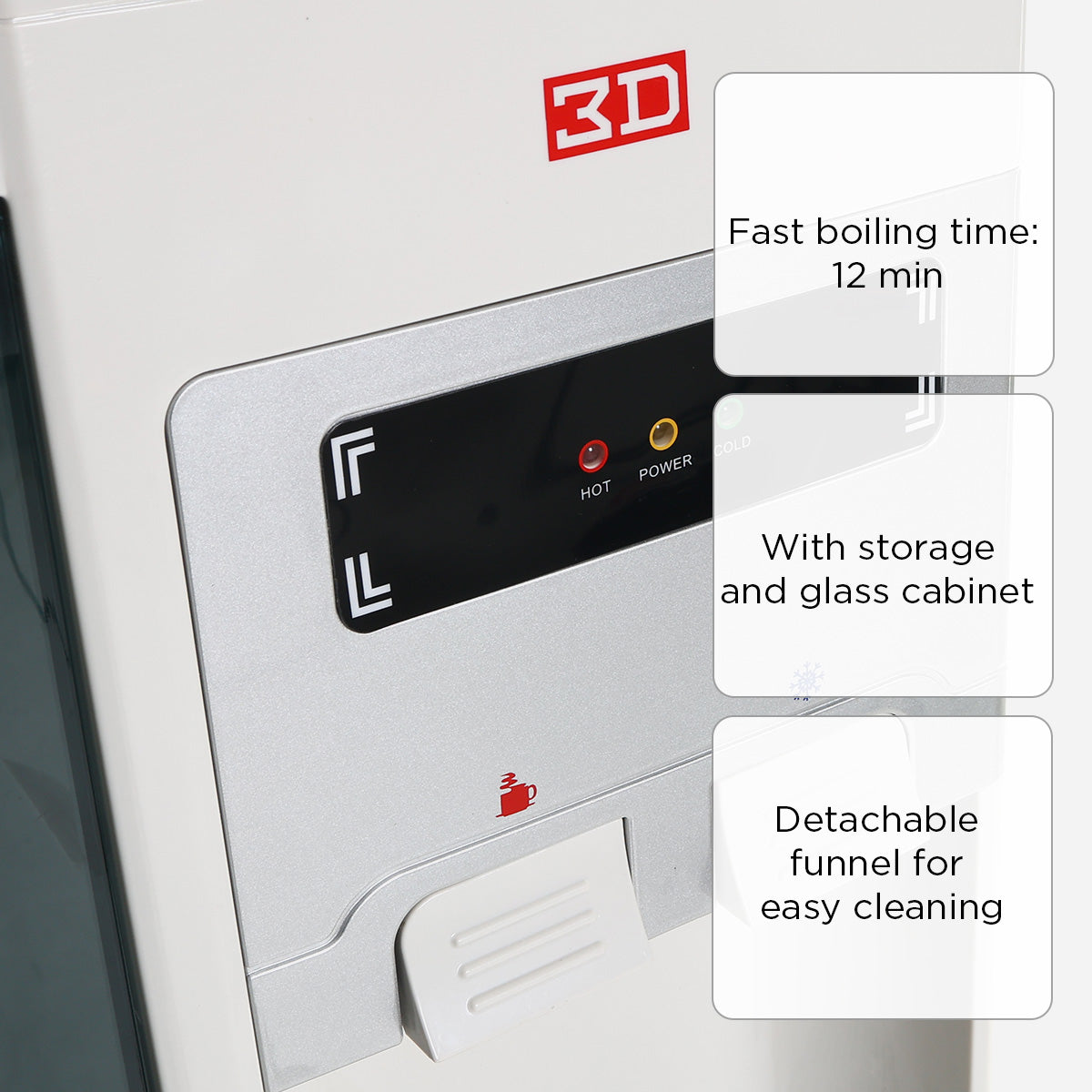 3D Hot and Cold Water Dispenser WD-530GH- White