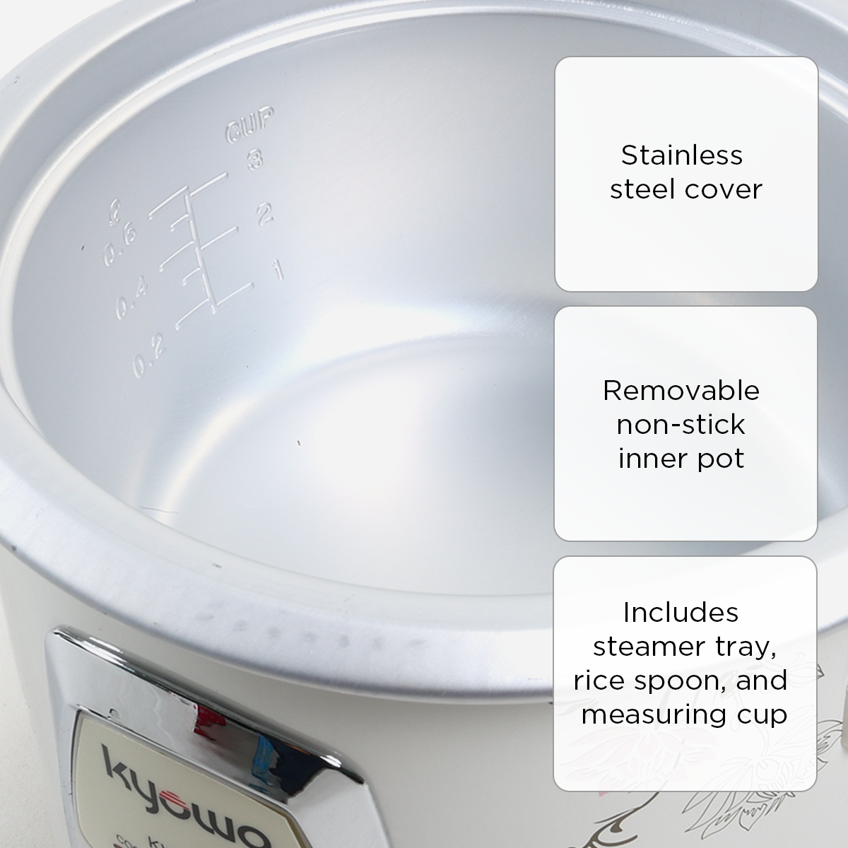 Kyowa KW-2011 Rice Cooker  (White) - 1 L