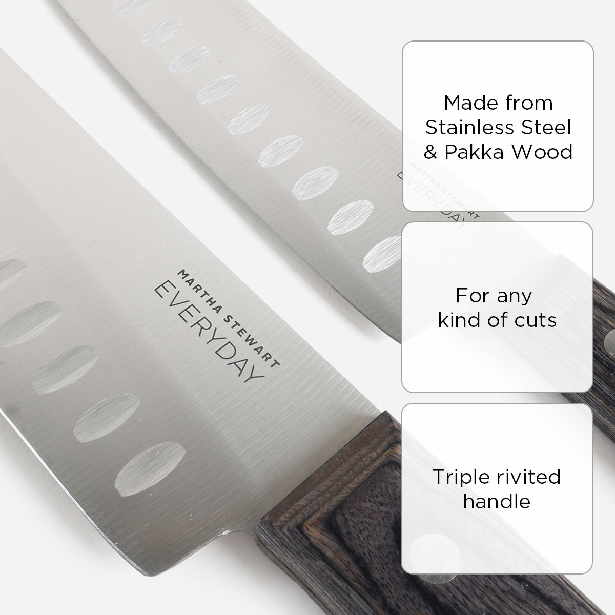 Martha Stewart Set of 2 Bramfield Santuko Knife