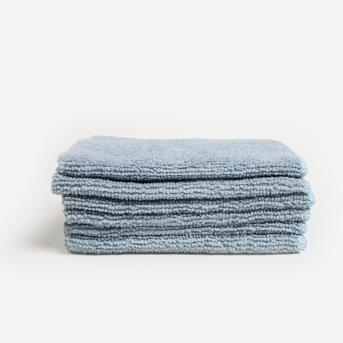 SM Home Set of 6 Microfiber Face Towels - Blue Gray