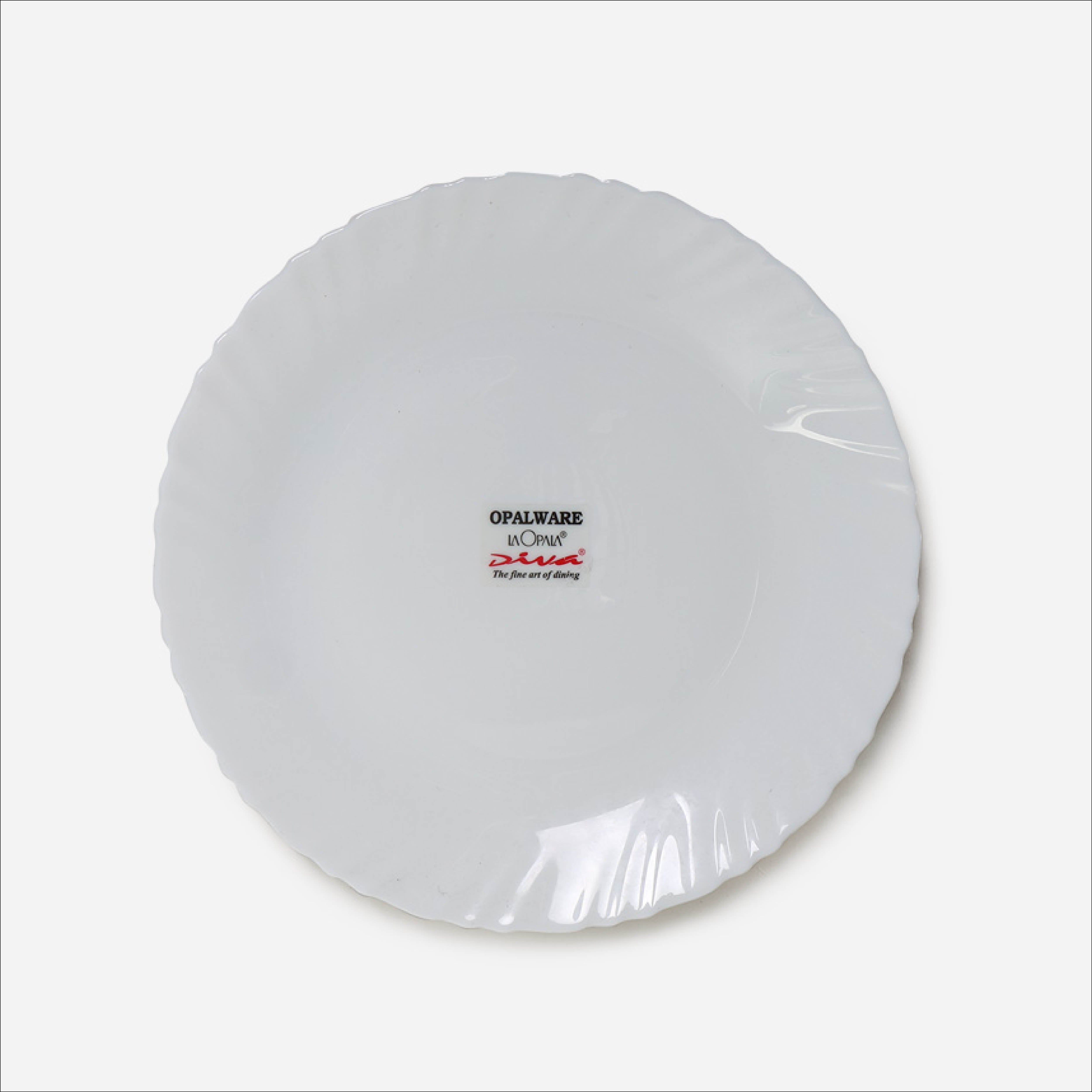 La Opala Full Plate FL-01T (White) - 11in