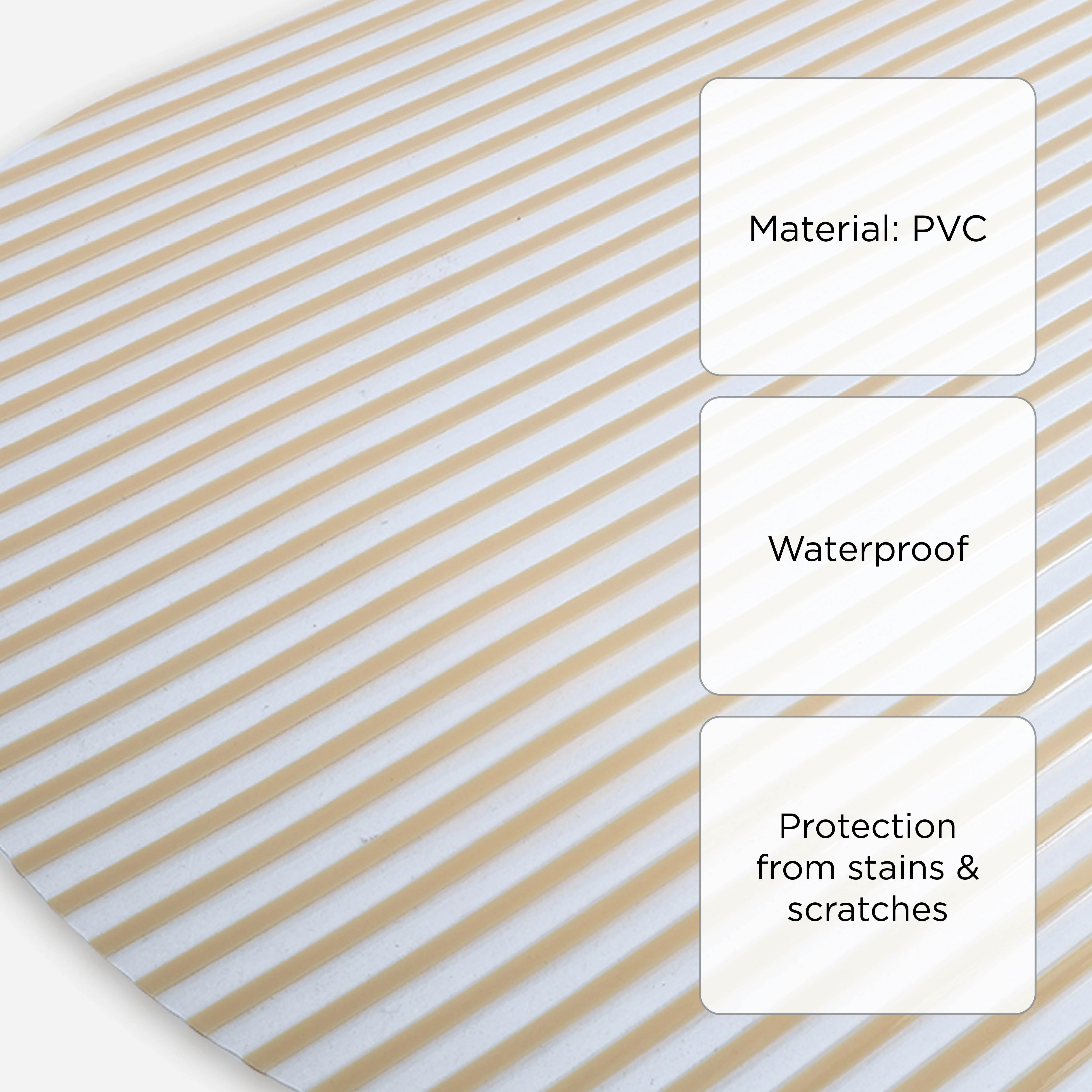 Hosh Oval Placemat (Transparent Beige) - 12x18in