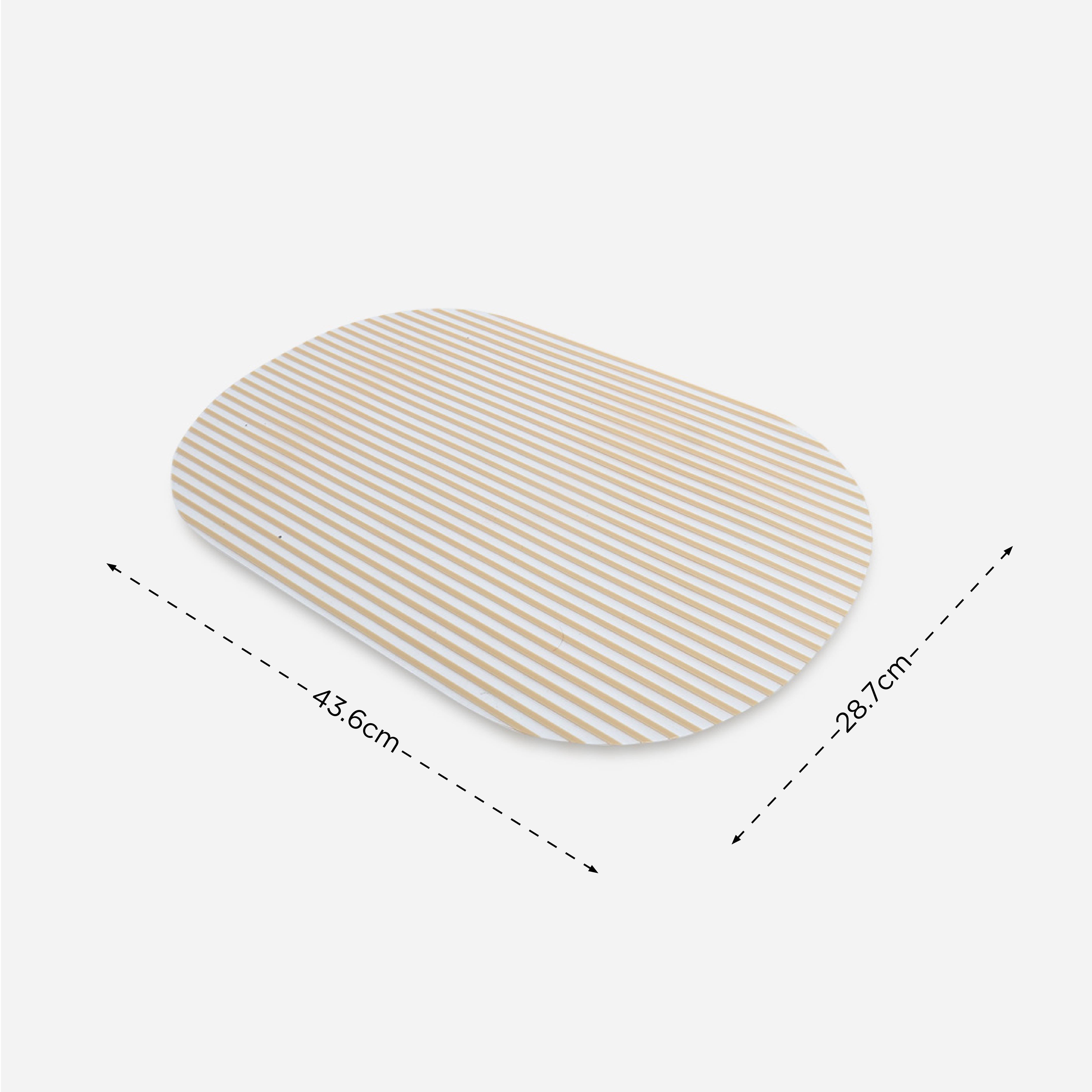 Hosh Oval Placemat (Transparent Beige) - 12x18in