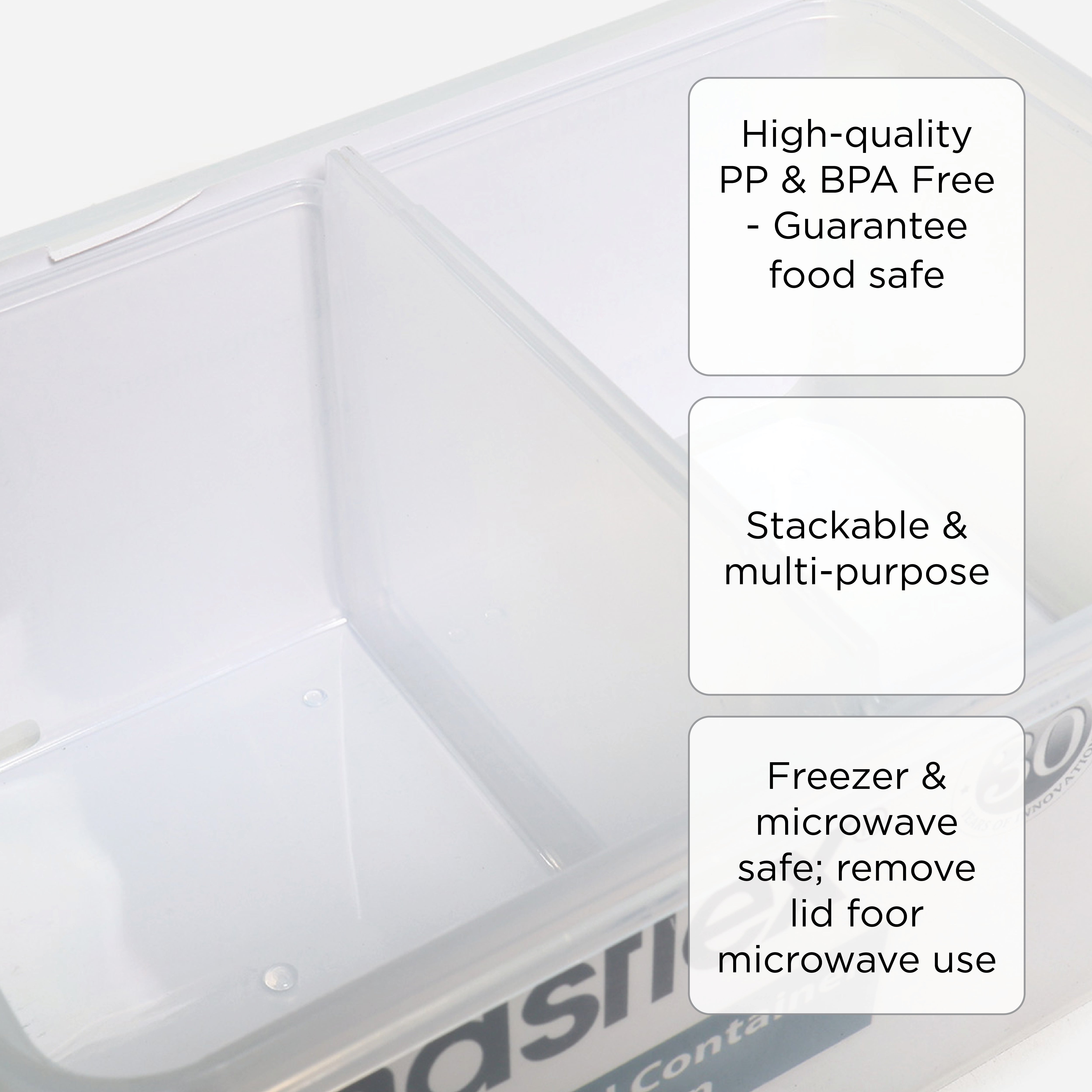 Masflex Airtight Food Container with Divider - 1200ML