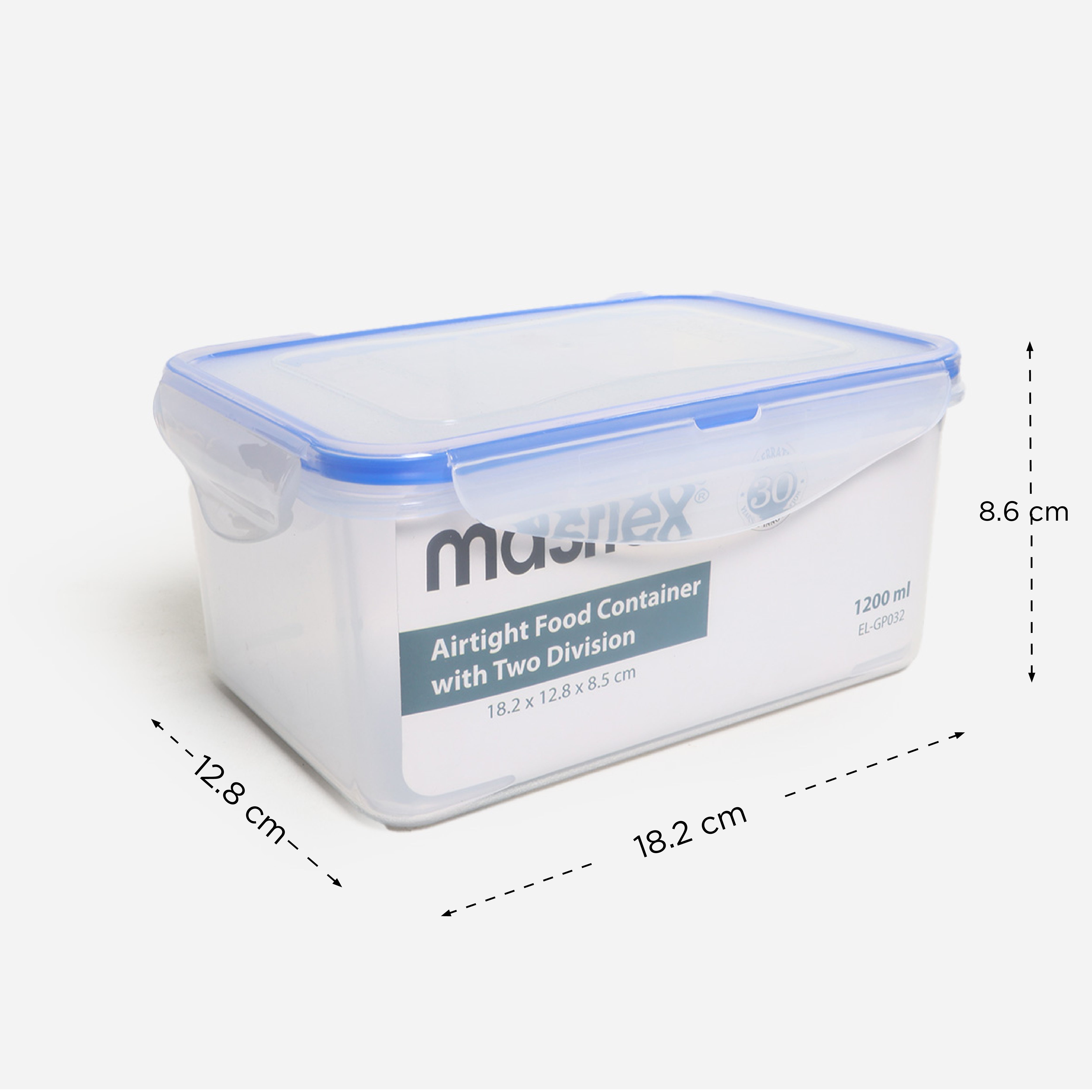 Masflex Airtight Food Container with Divider - 1200ML