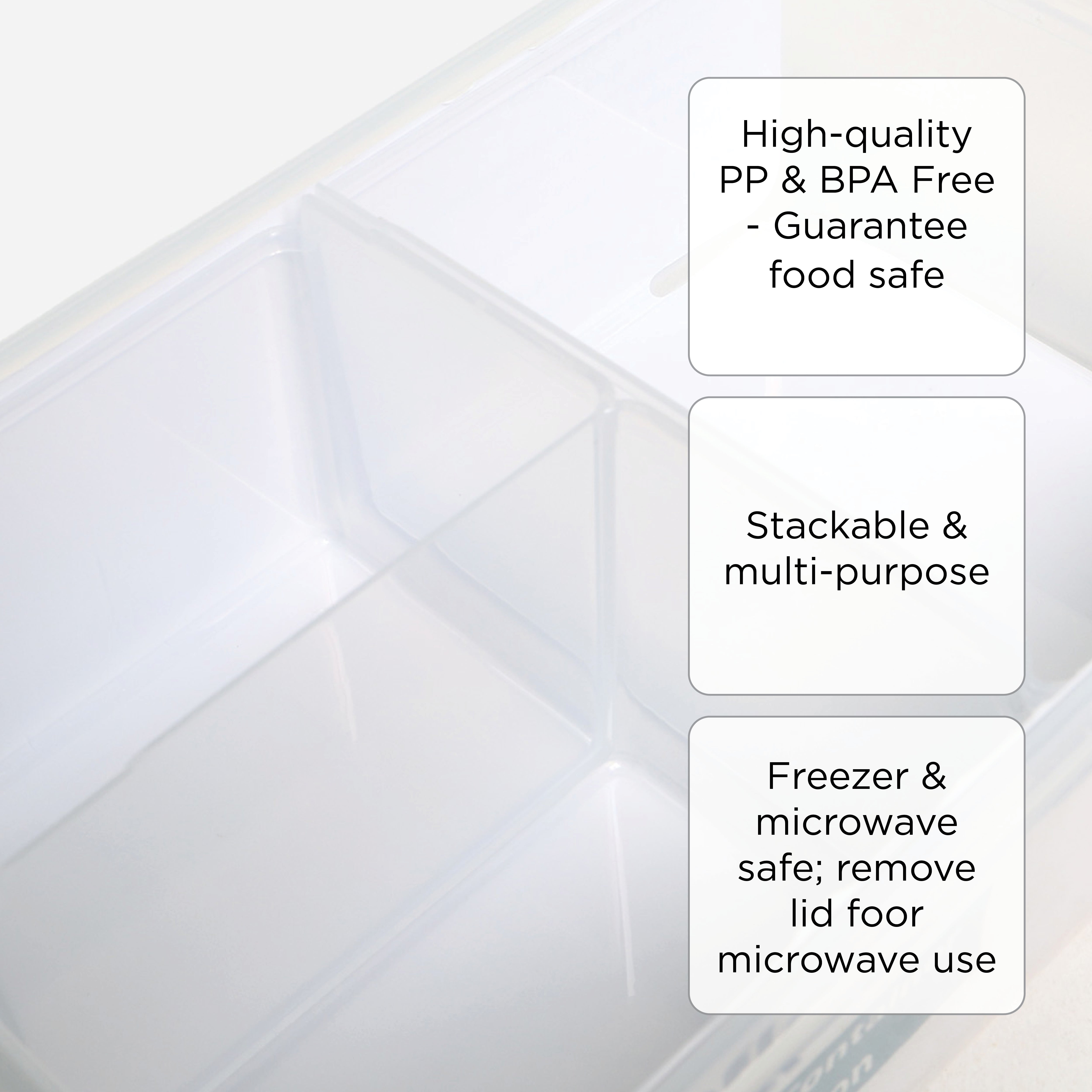 Masflex Airtight Food Container with Divider - 1150ml