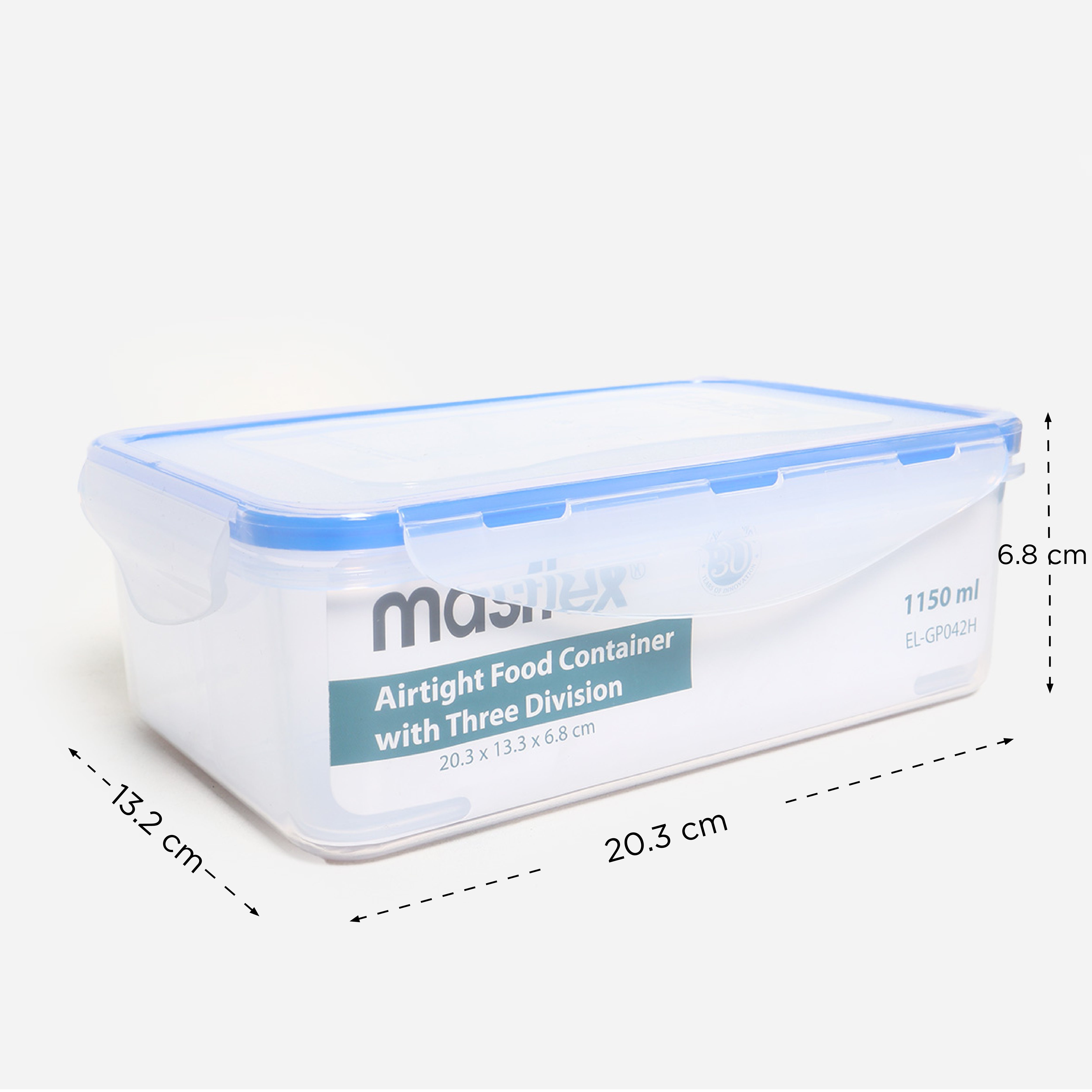 Masflex Airtight Food Container with Divider - 1150ml