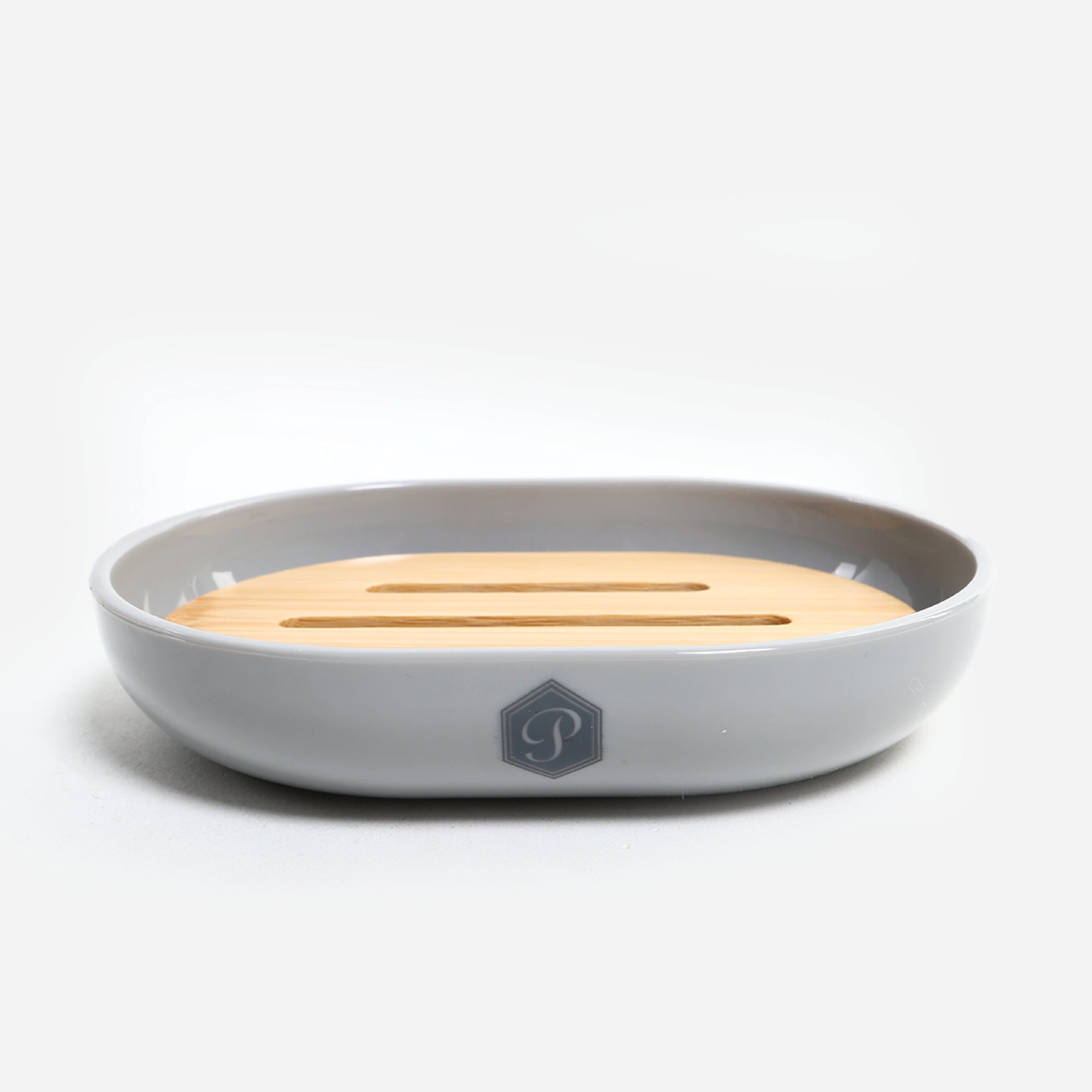 Primeo Bamboo Soap Dish - Gray