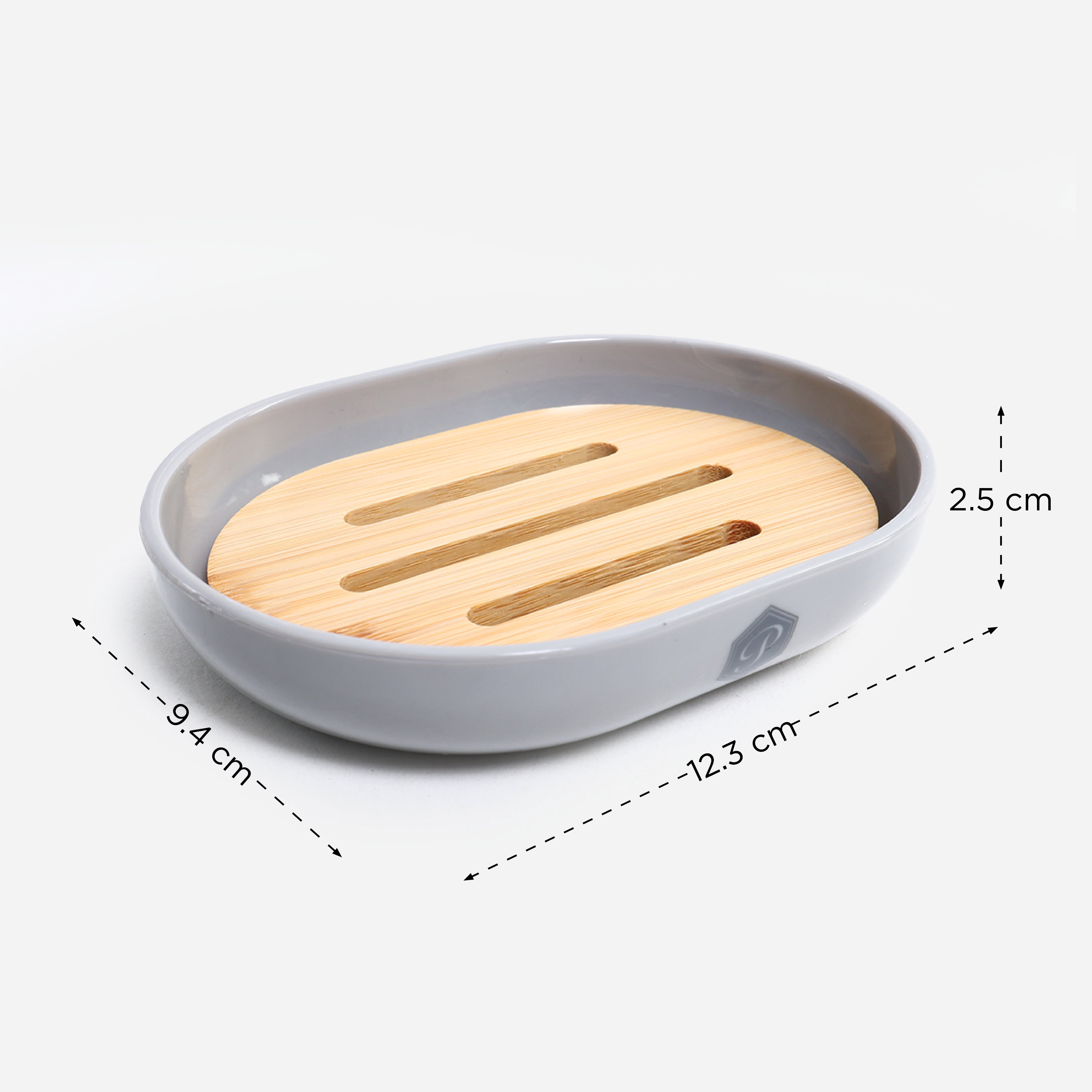 Primeo Bamboo Soap Dish - Gray